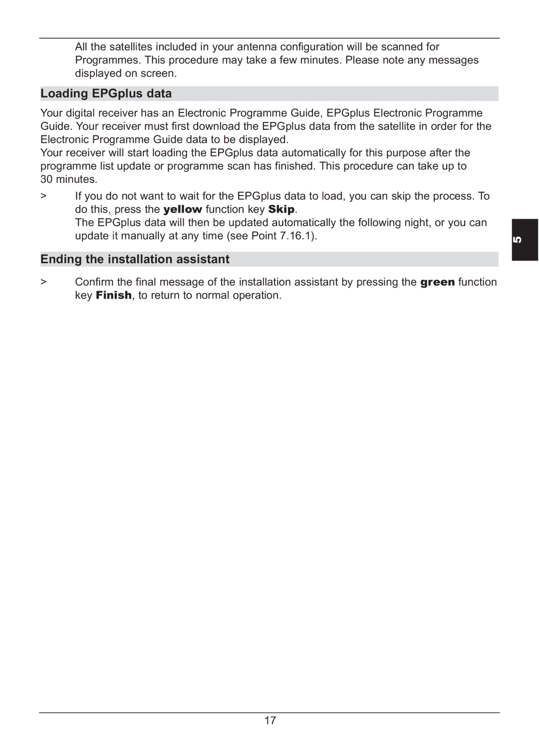 TechniSat HD S2X manual Loading EPGplus data, Ending the installation assistant 