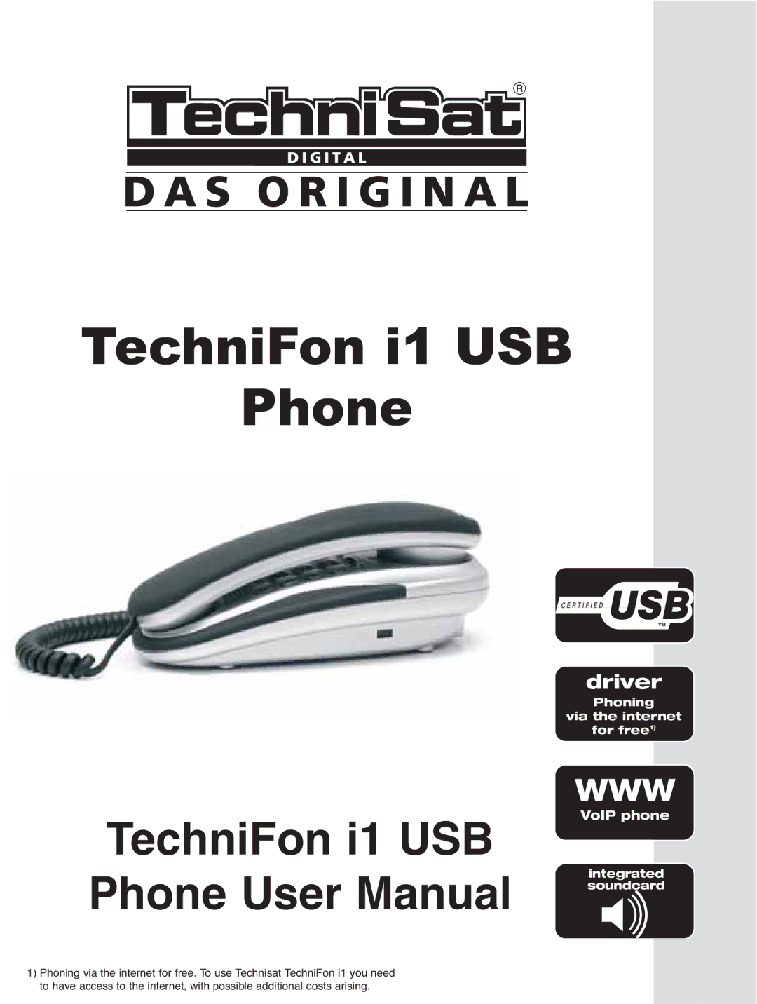 TechniSat user manual TechniFon i1 USB Phone 