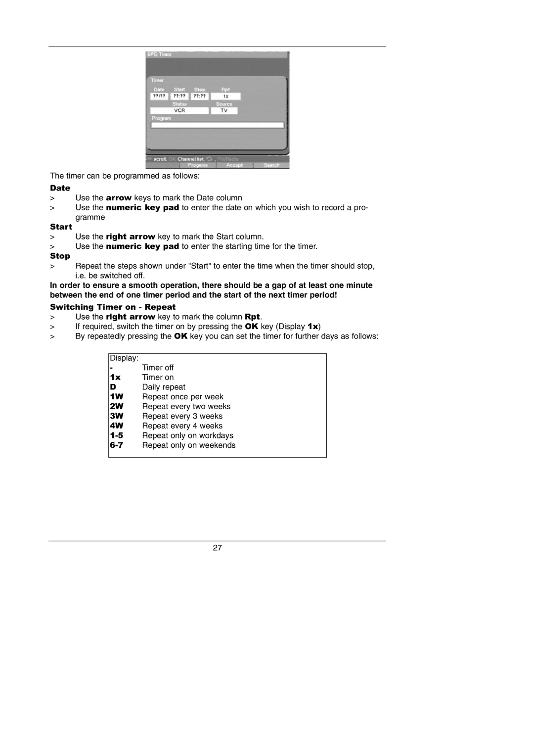 TechniSat Integrated IRDETO instruction manual Timer on 