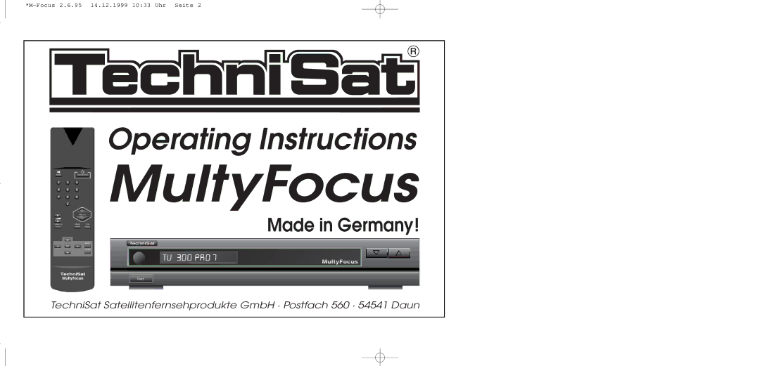 TechniSat MultyFocus operating instructions 