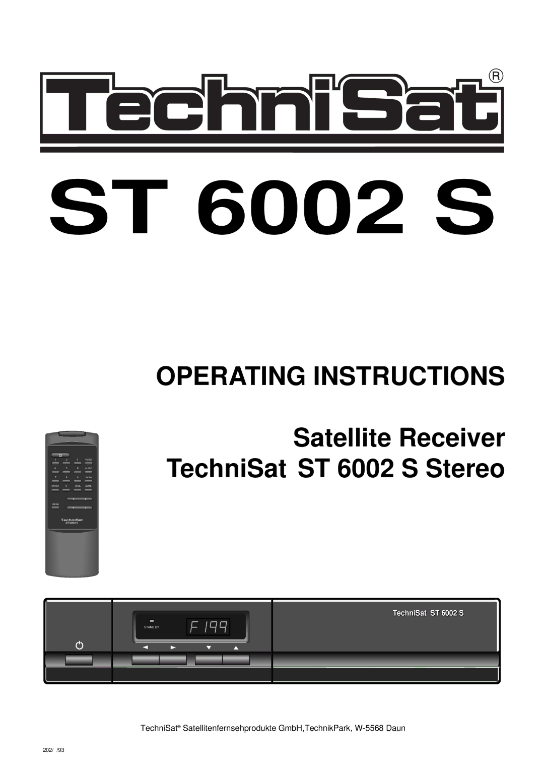 TechniSat ST 6002 S manual 