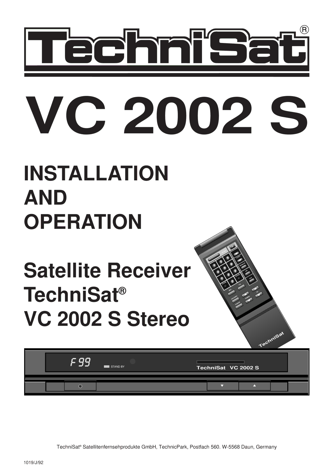 TechniSat VC 2002 S manual 