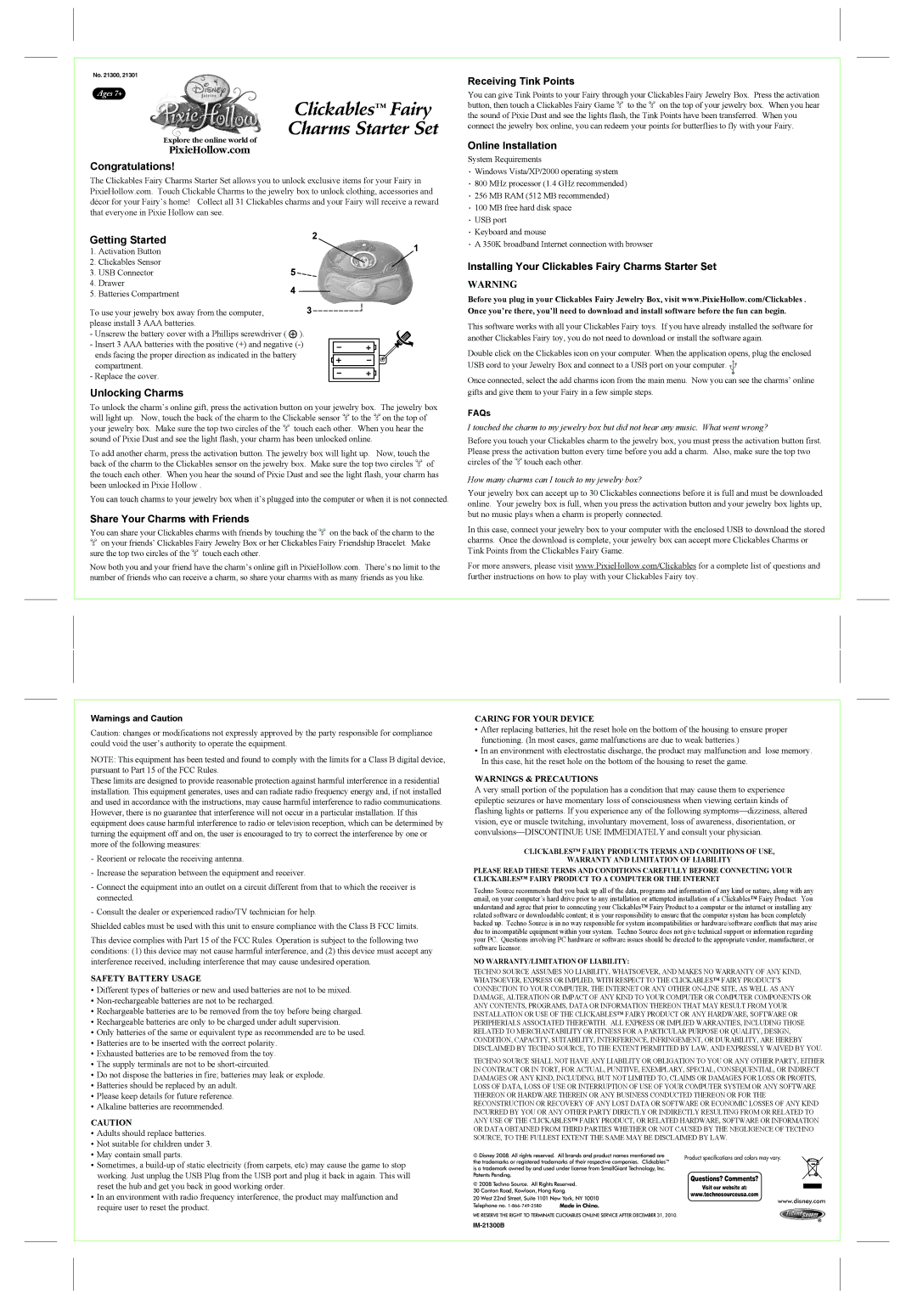 Techno Source IM-21300B manual Congratulations, Getting Started, Unlocking Charms 