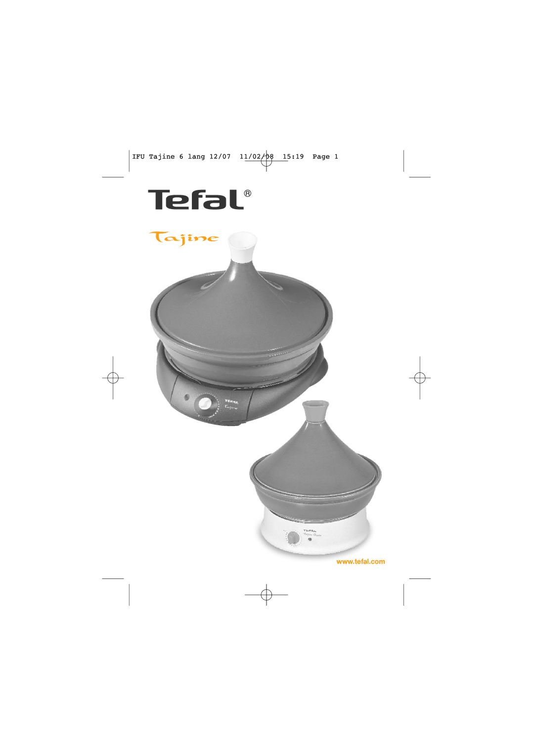 Tefal 39398125 manual IFU Tajine 6 lang 12/07 11/02/08 1519 