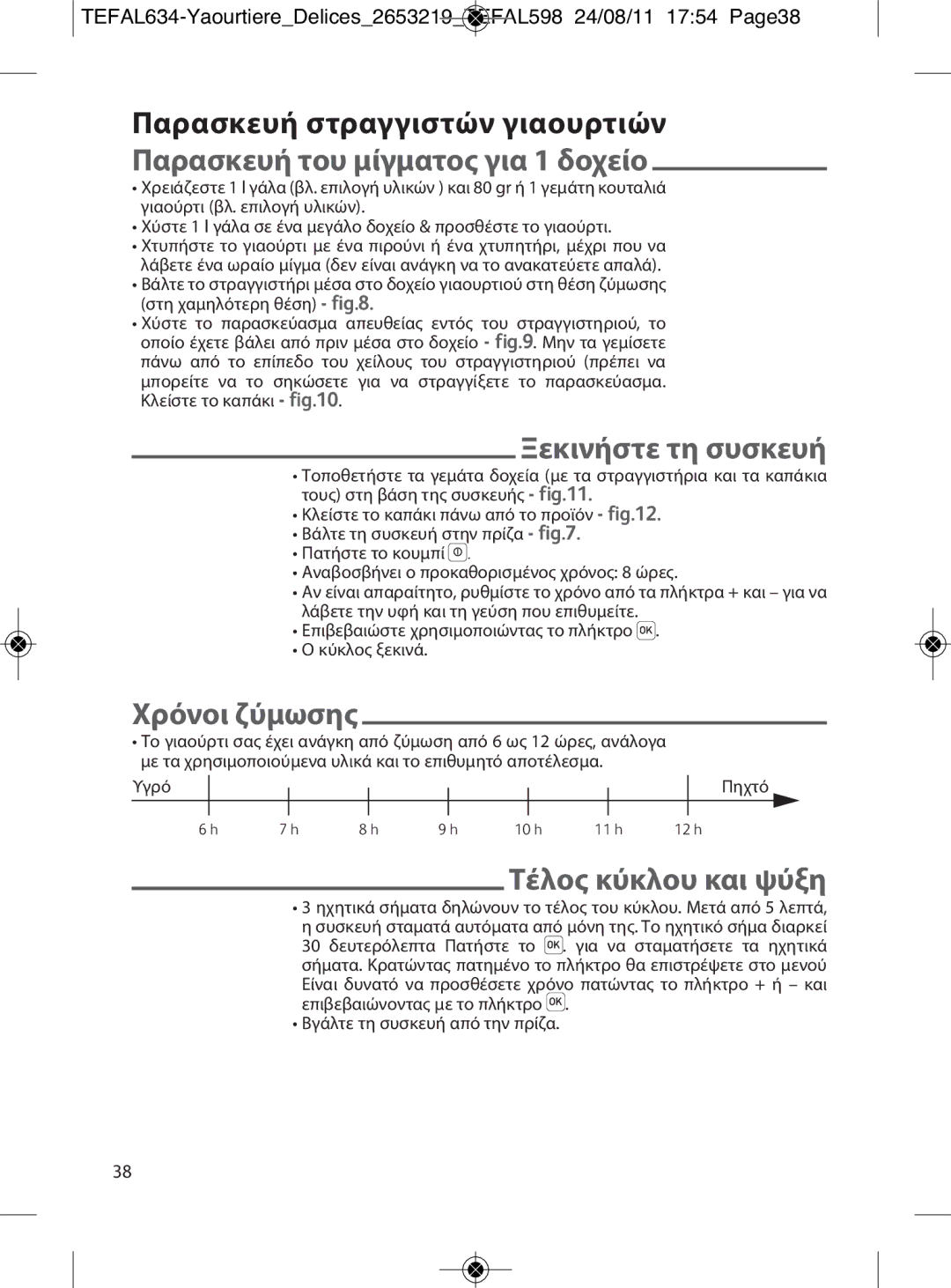 Tefal YG652825, 887241 manual Ξεκινήστε τη συσκευή 