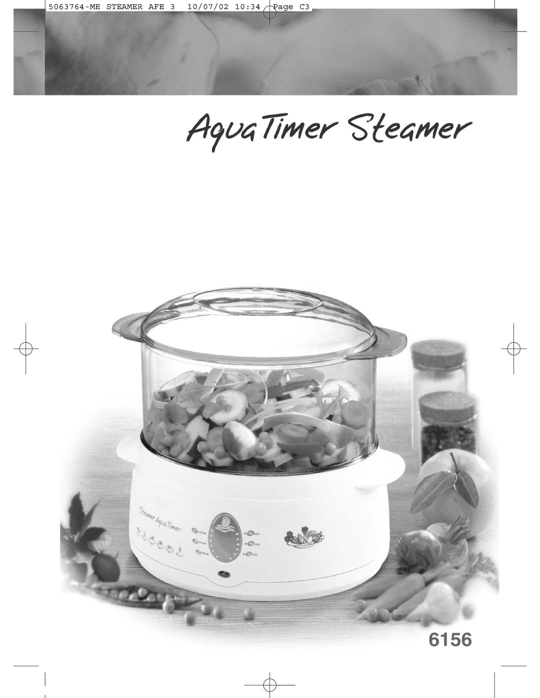 Tefal AQUA TIMER STEAMER manual 6156 