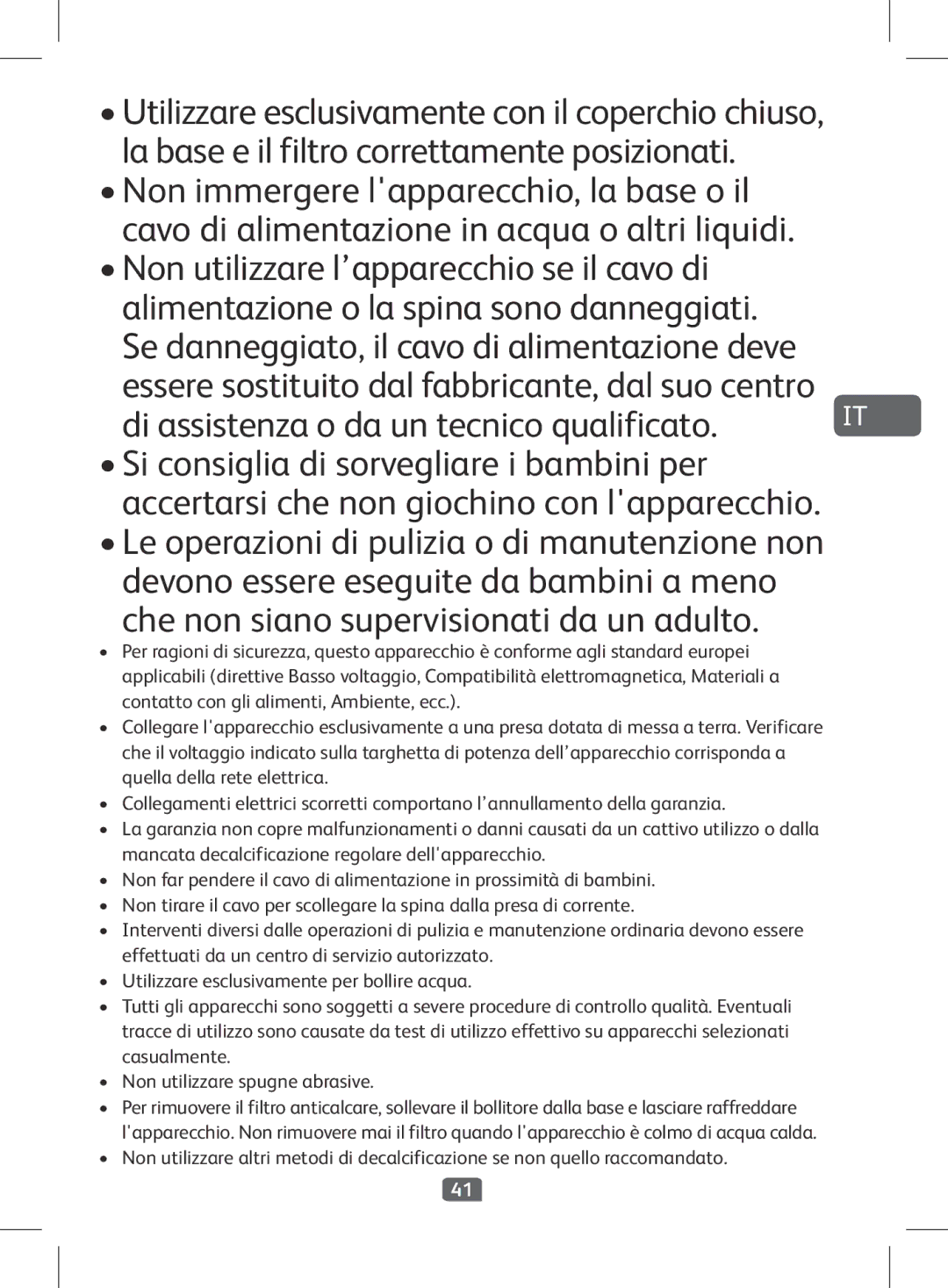 Tefal BF263090, BF263010, BF2630CH manual Di assistenza o da un tecnico qualificato 