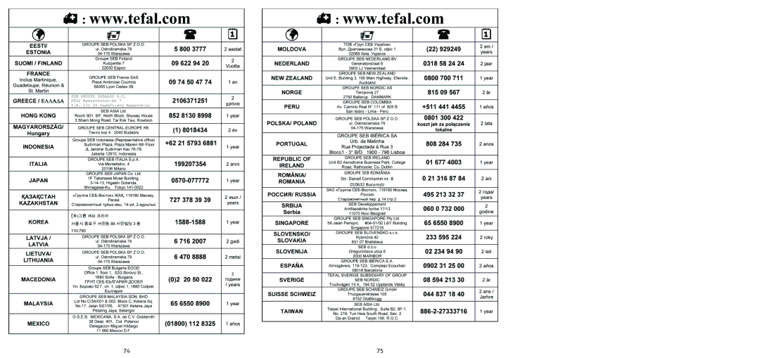 Tefal BF662014, BF662017, BF662013, BF662023, BF662041, BF662020, BF662021, BF662043, BF662044, BF662040, BF6620FR, BF662015, BF662010 