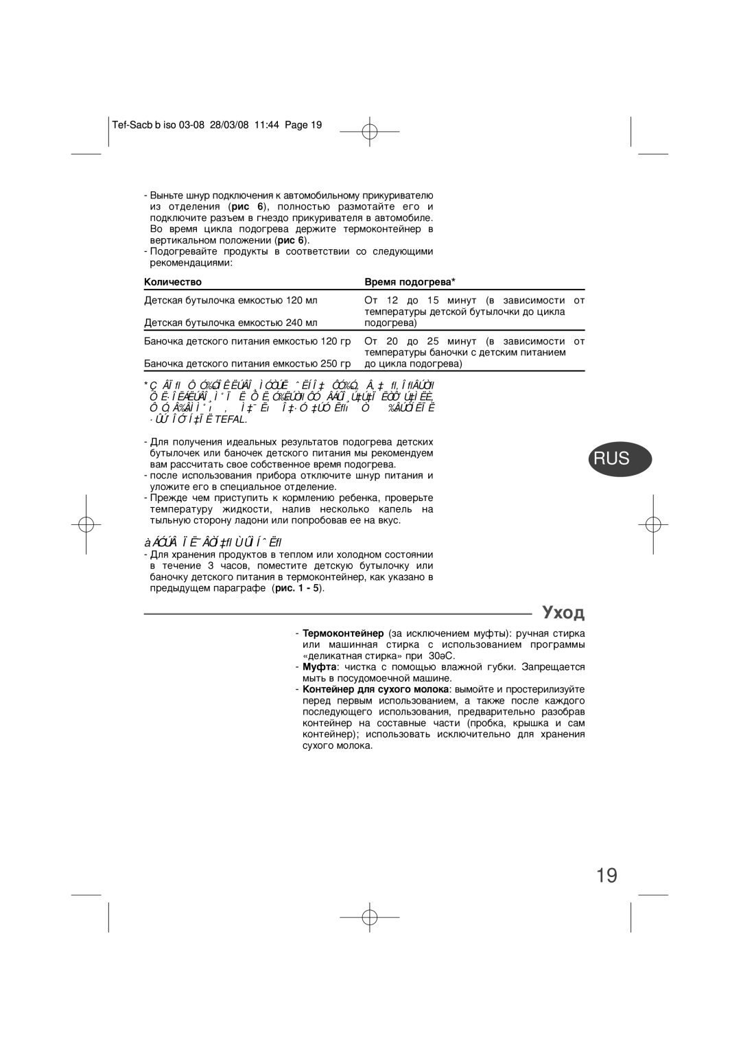 Tefal BH7366J8 manual ÌıÓ‰, ÀÁÓÚÂÛÌÍˆËﬂ, Äóîë˜Âòú‚Ó, ÄÓÌÚÂÈÌÂıÓ„Ó ÏÓÎÓÍ‡ ‚˚ÏÓÈÚÂ Ë Ô 