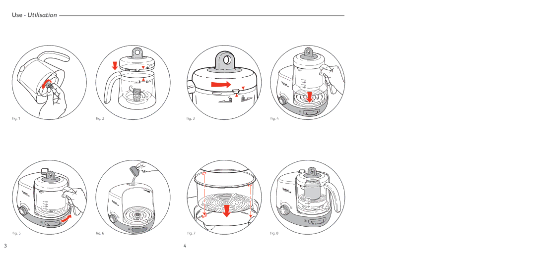 Tefal BH7400J1, BH7400L1, BH7400L0 manual Use Utilisation 