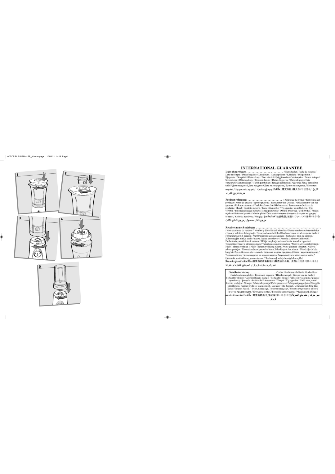 Tefal BL126D74, BL126D51 manual 