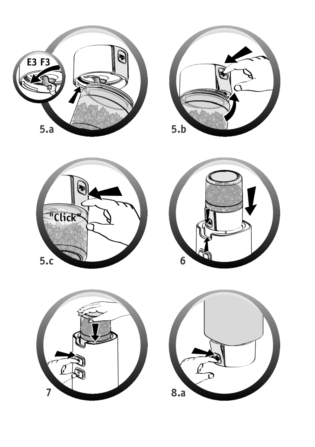 Tefal BL1401KR manual E3 F3 Click 