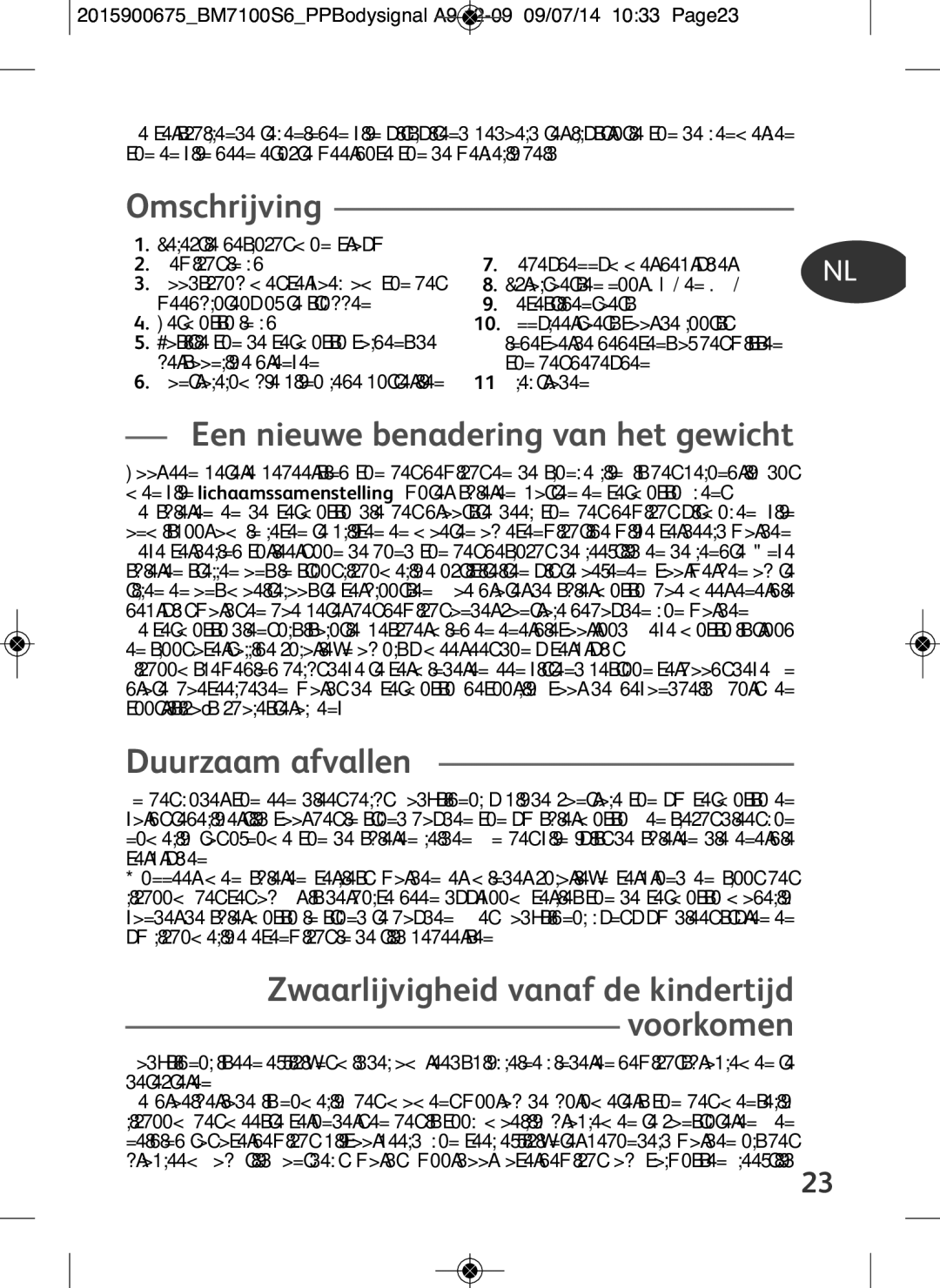 Tefal BM7100S6, BM7100S5 manual Omschrijving, Een nieuwe benadering van het gewicht, Duurzaam afvallen 