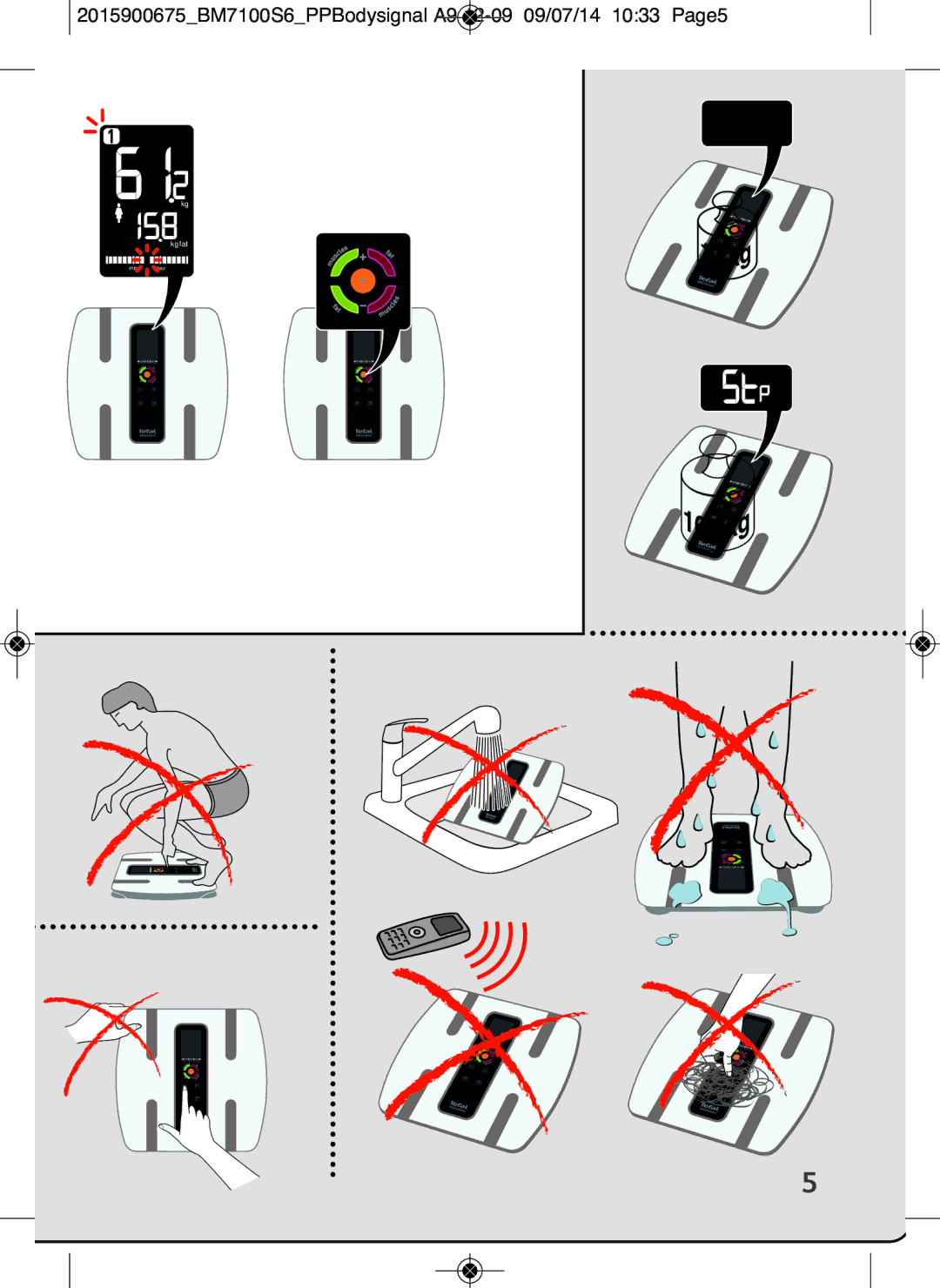 Tefal BM7100S5 manual 2015900675BM7100S6PPBodysignal A9 12-09 09/07/14 1033 Page5 