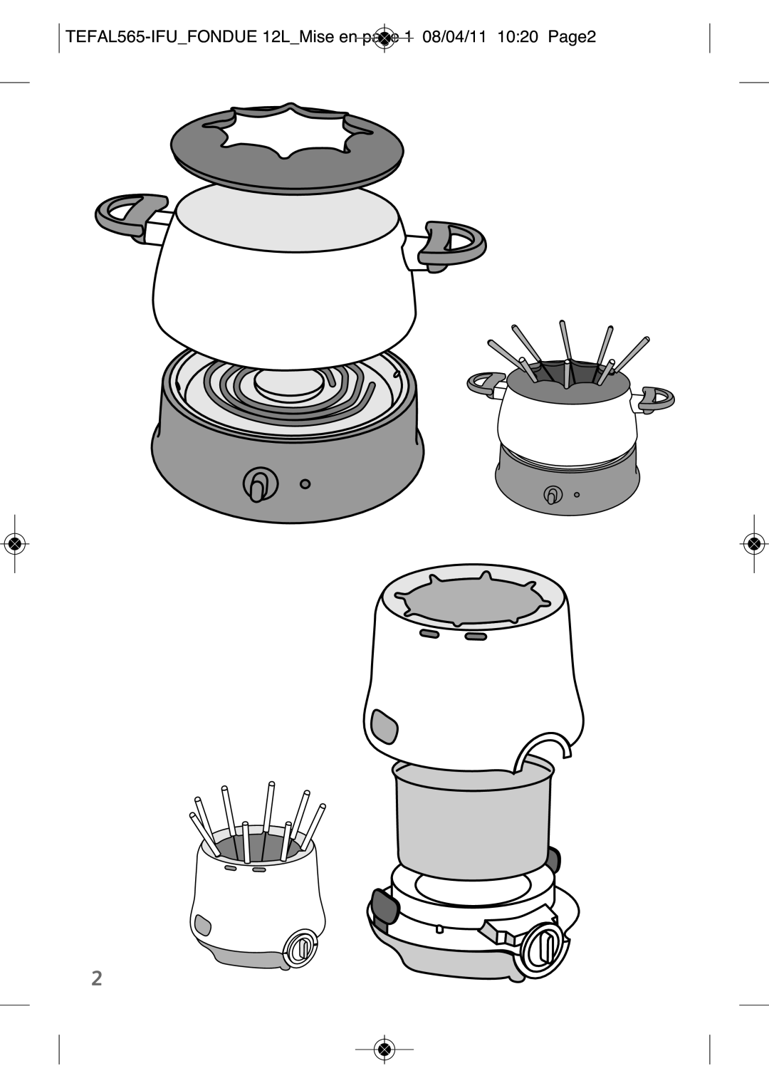 Tefal EF250112 manual TEFAL565-IFUFONDUE 12LMise en page 1 08/04/11 1020 Page2 