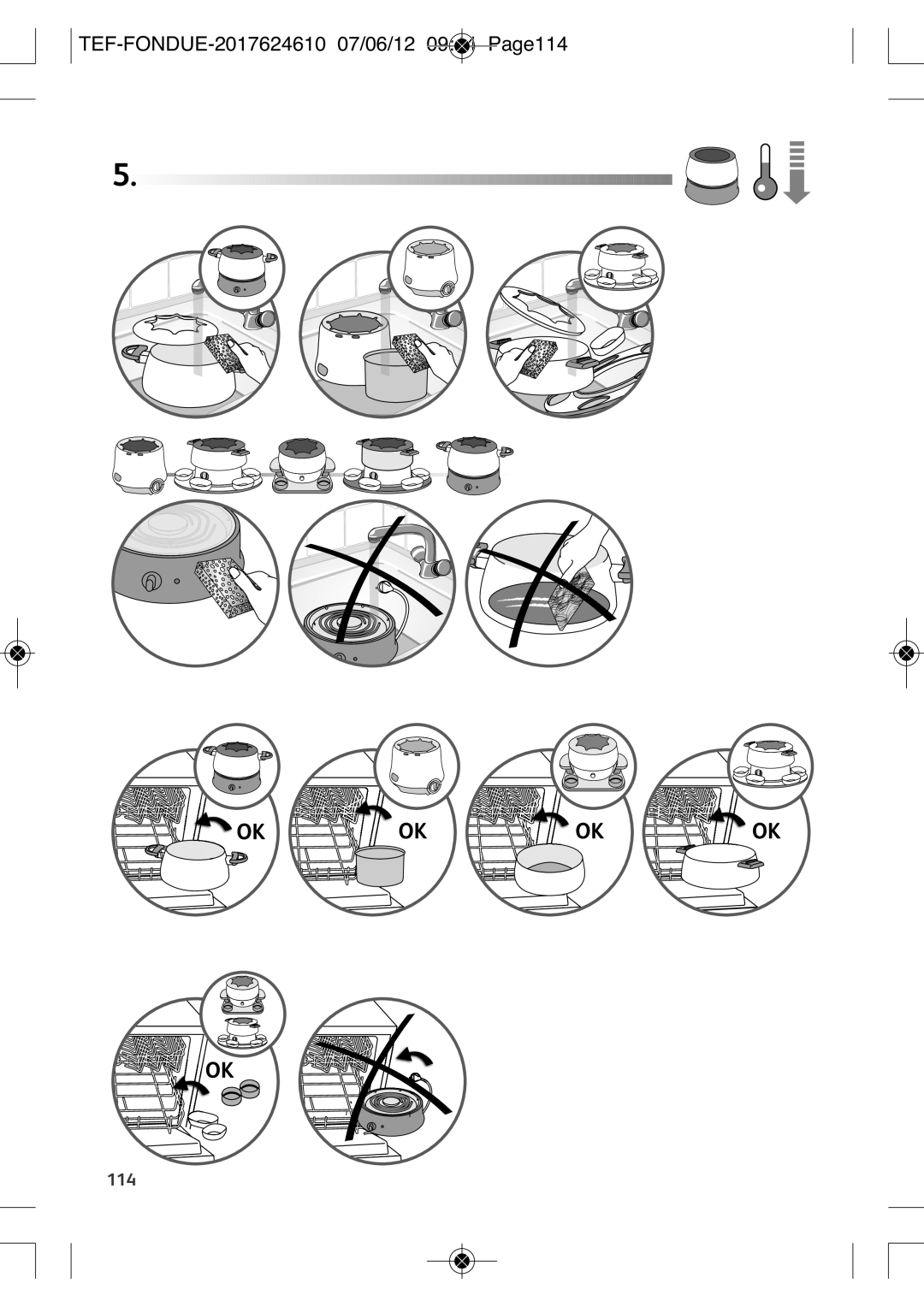 Tefal EF352116 manual TEF-FONDUE-2017624610 07/06/12 0944 PAGE114 