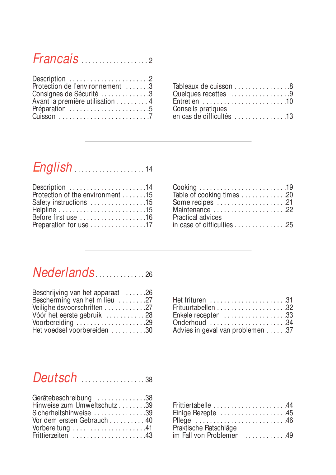 Tefal FA700131, FA700170, FA700172, FA700173, FA700151, FA700153, FA700152, FA700174 manual Francais, English 