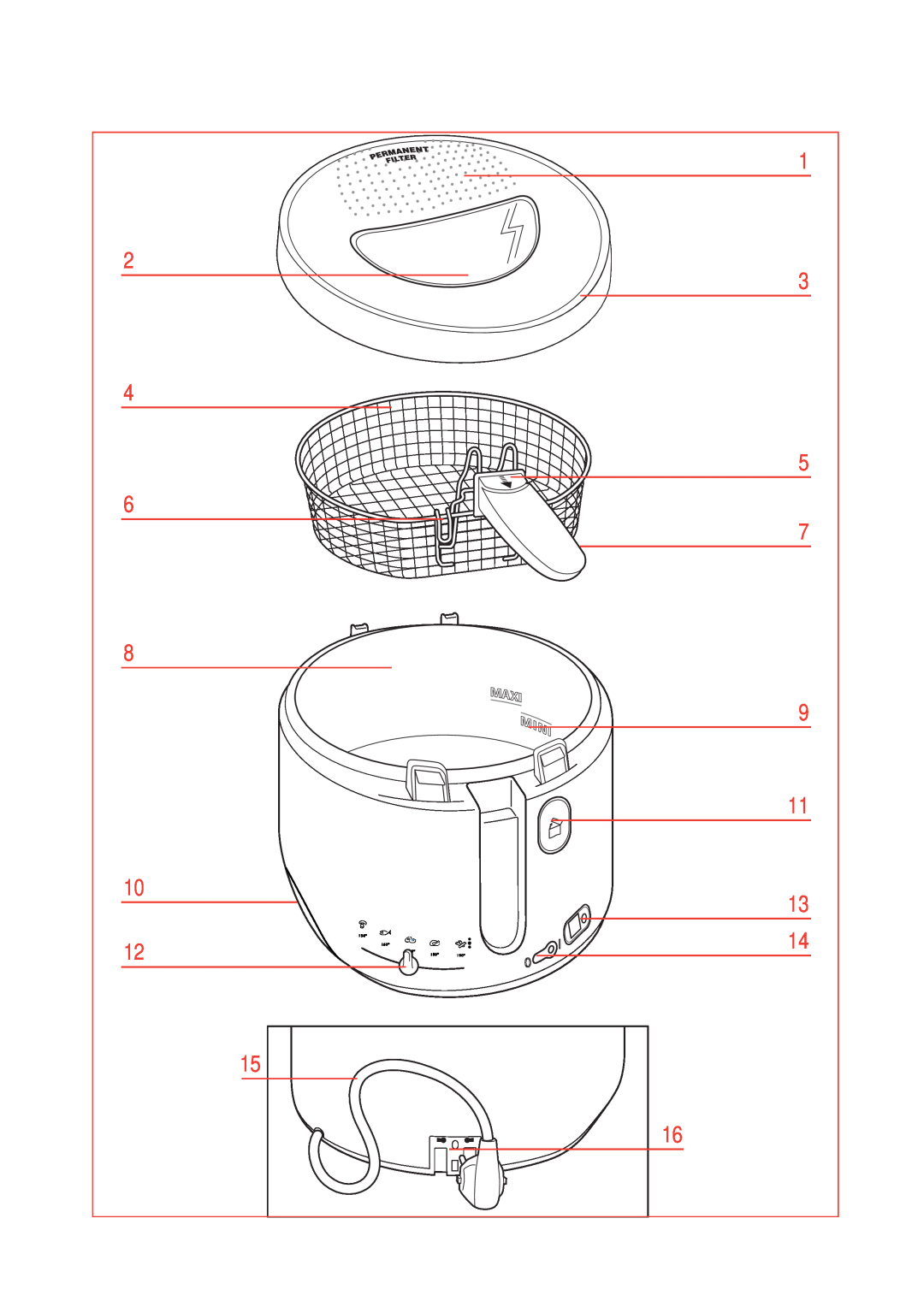 Tefal FF100001, FF100073, FF100015, FF100017, FF100000, FF100016, FF100018, FF100030, FF100032, FF100031, FF100033, FF100034, FF100071 