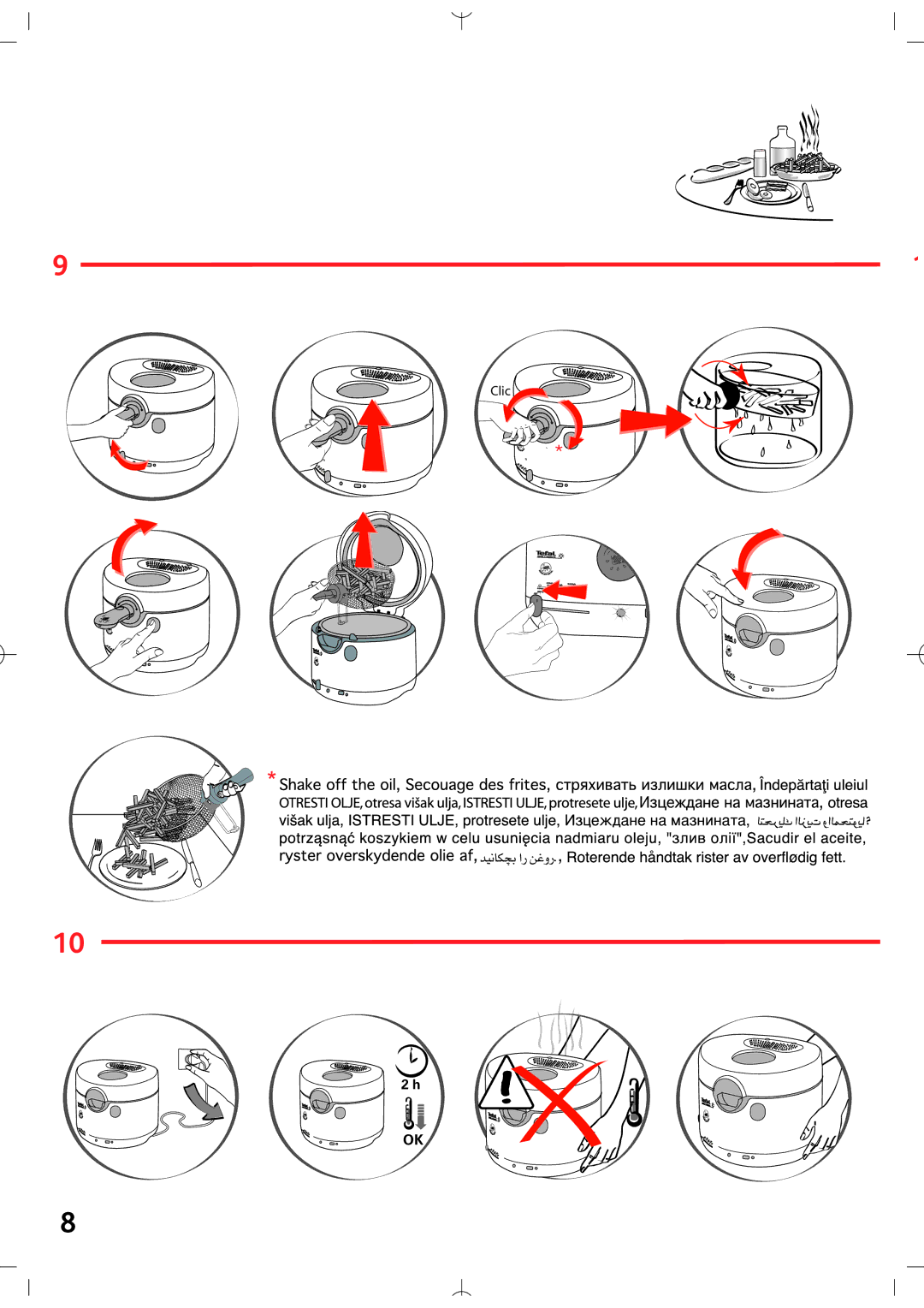 Tefal FF103152, FF103131, FF103130 manual Clic 