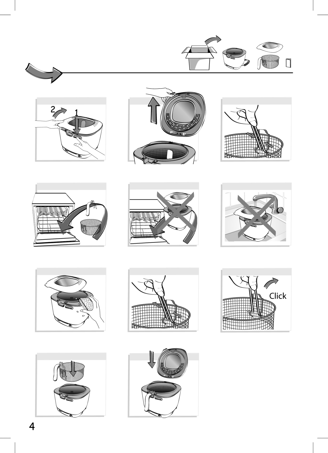 Tefal FF104250, FF104251, FF104230 manual Click 