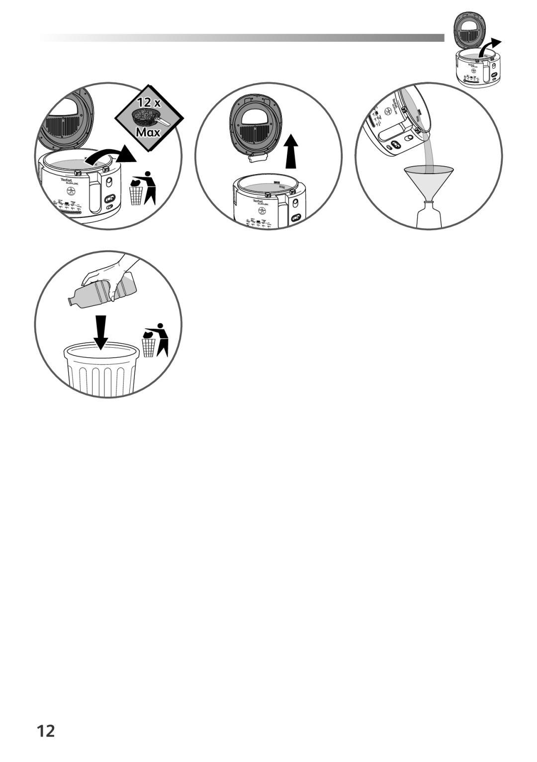 Tefal FF163111, FF1631CH manual 12x Max 