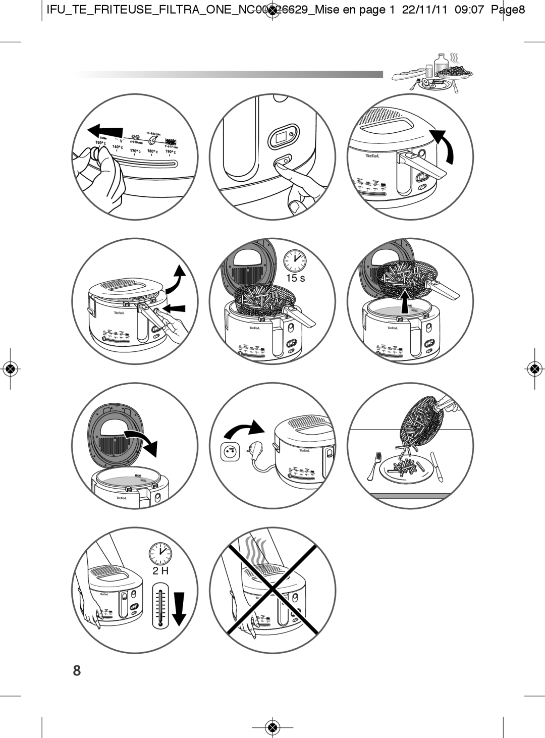 Tefal FF165151, FF165125, FF165127 manual 15 s 