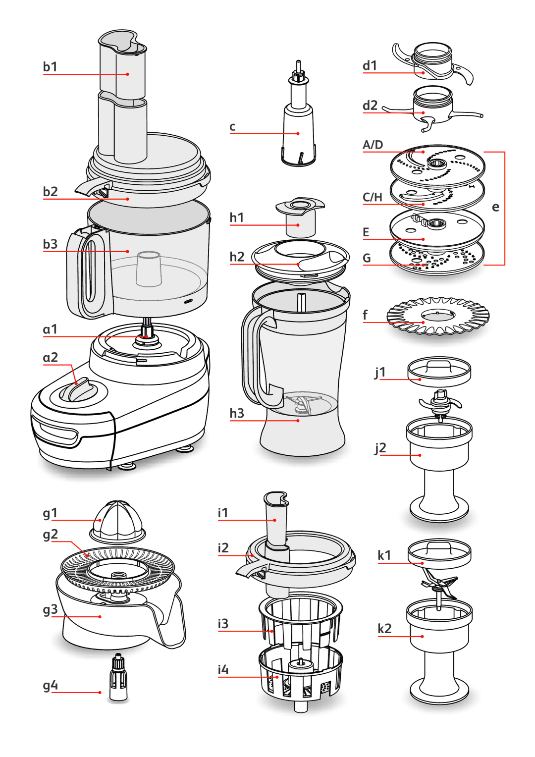 Tefal FP412111, FP4111AE, FP4121AA, FP4111B1, FP413DA3, FP413DB1, FP4111B7, DO302EAA, FP4101AA, FP413DB3, FP4111B5 H2 G I2k1 I3 k2 