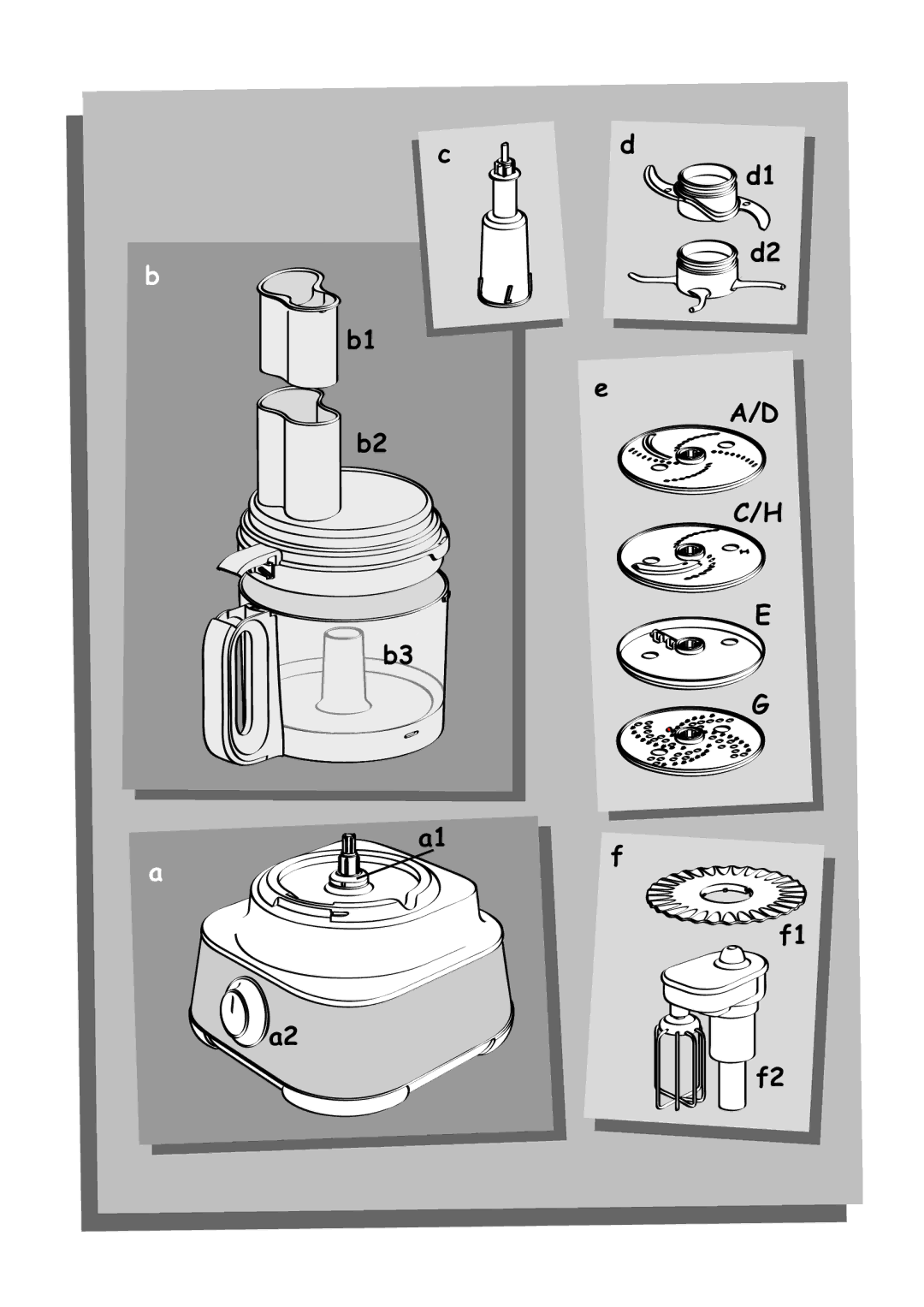 Tefal DO250DA2, FP412113, DO302EB1, FP652DC1, FP413DAD manual D1 d2 