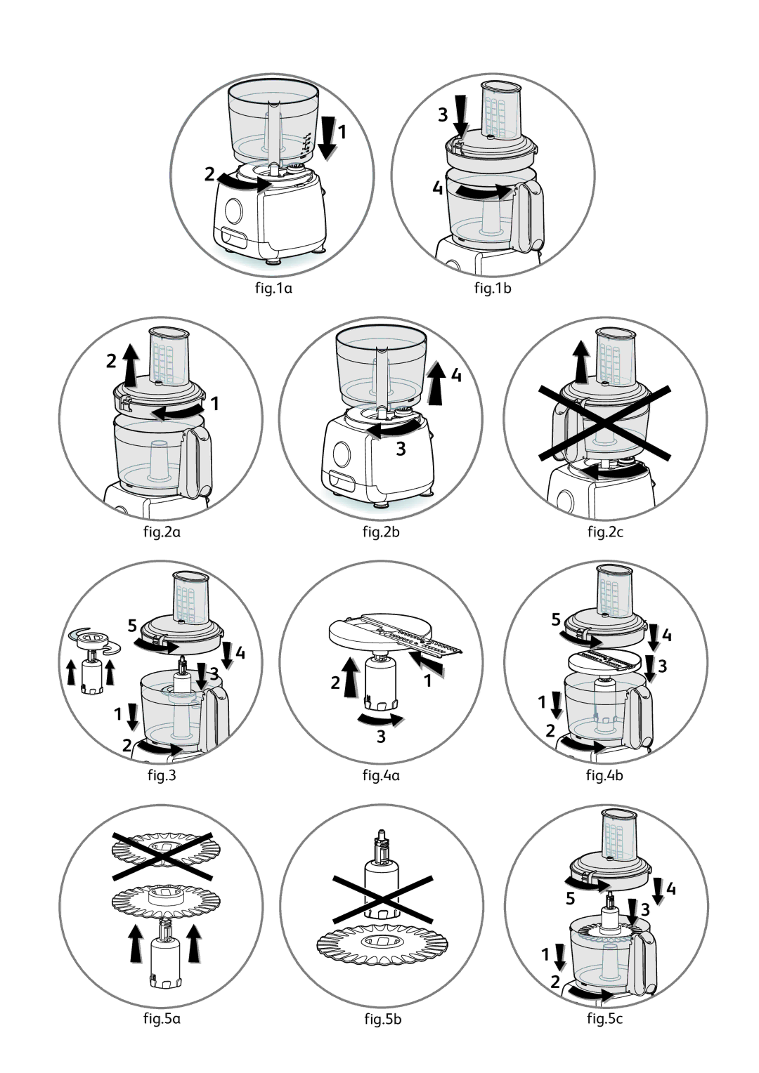 Tefal FP652DB7, DO250DCH manual Afig.1b 