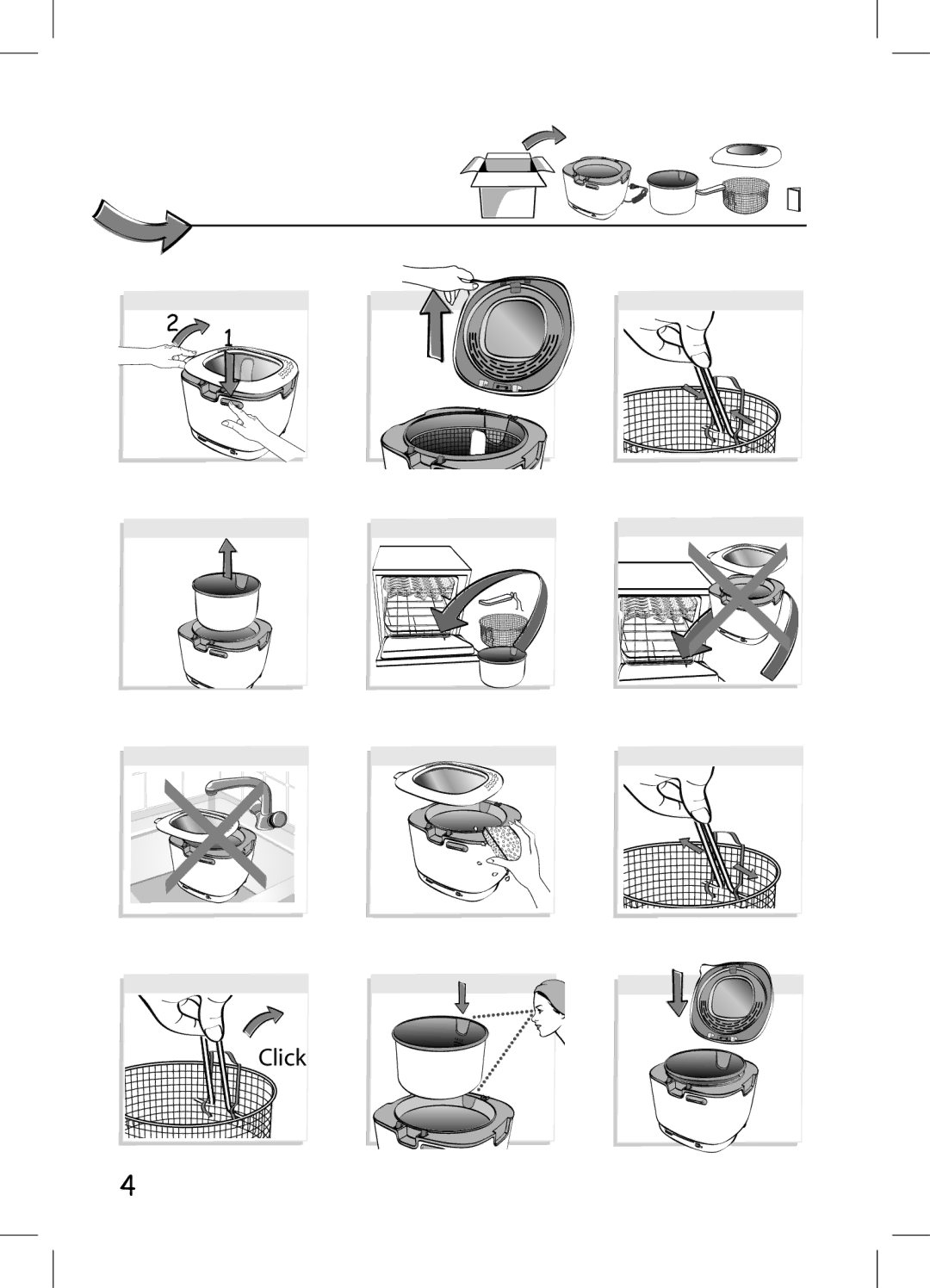 Tefal FR101370, FR101371, FR101350, FR101330 manual Click 