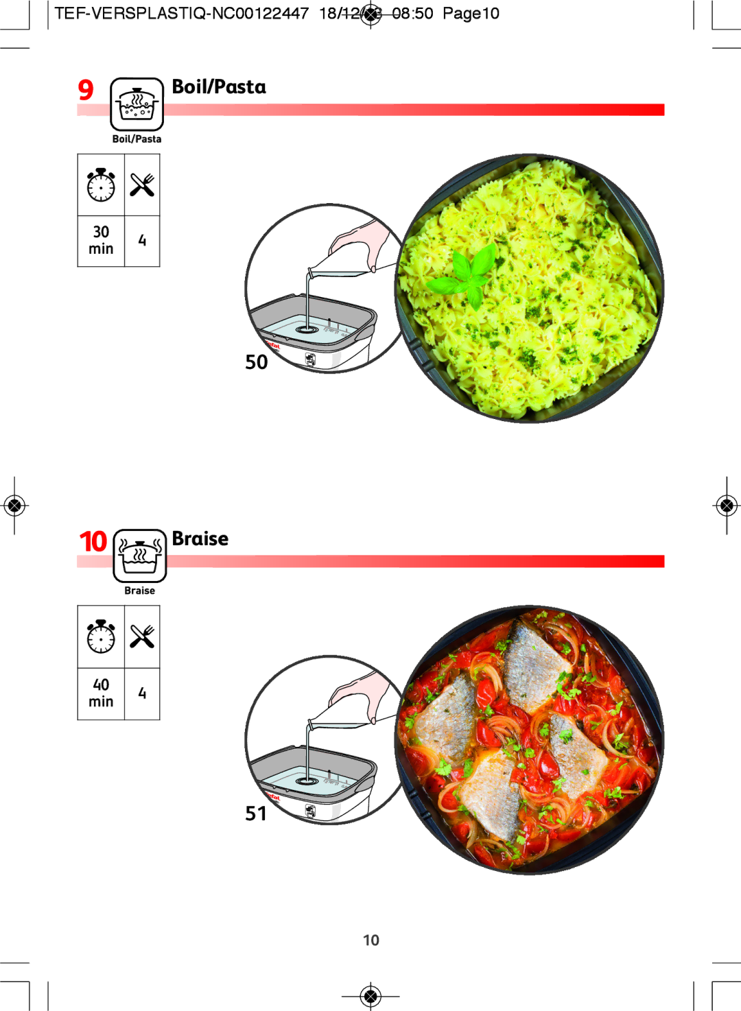 Tefal FR401330, FR401331 manual Boil/Pasta 