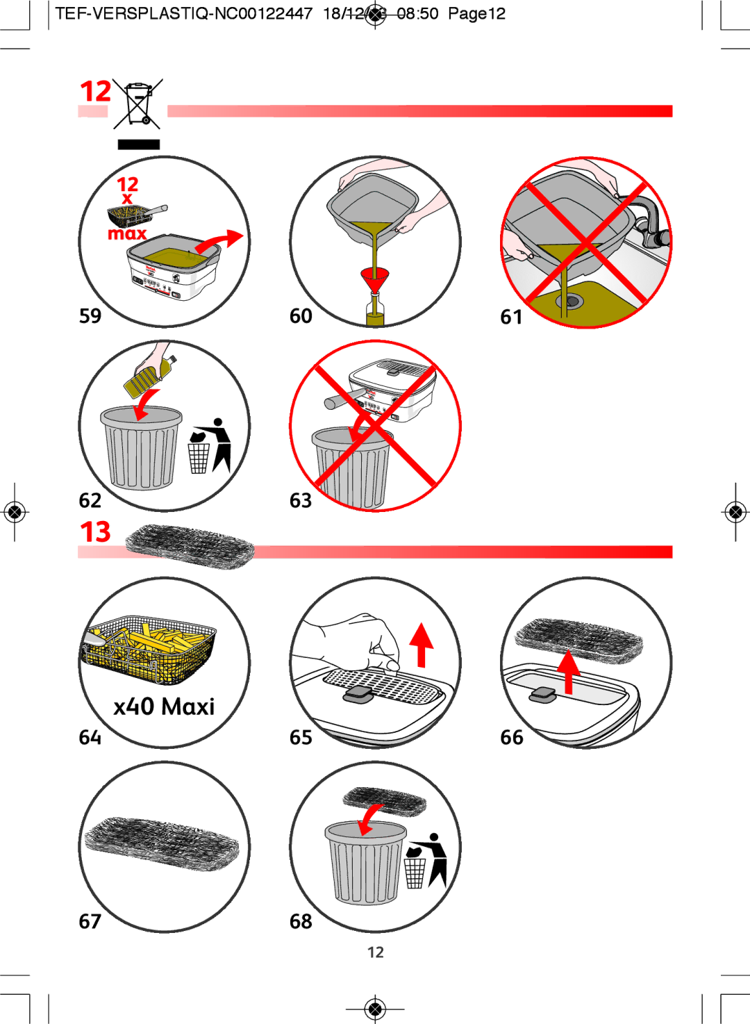 Tefal FR401330, FR401331 manual X40 Maxi 