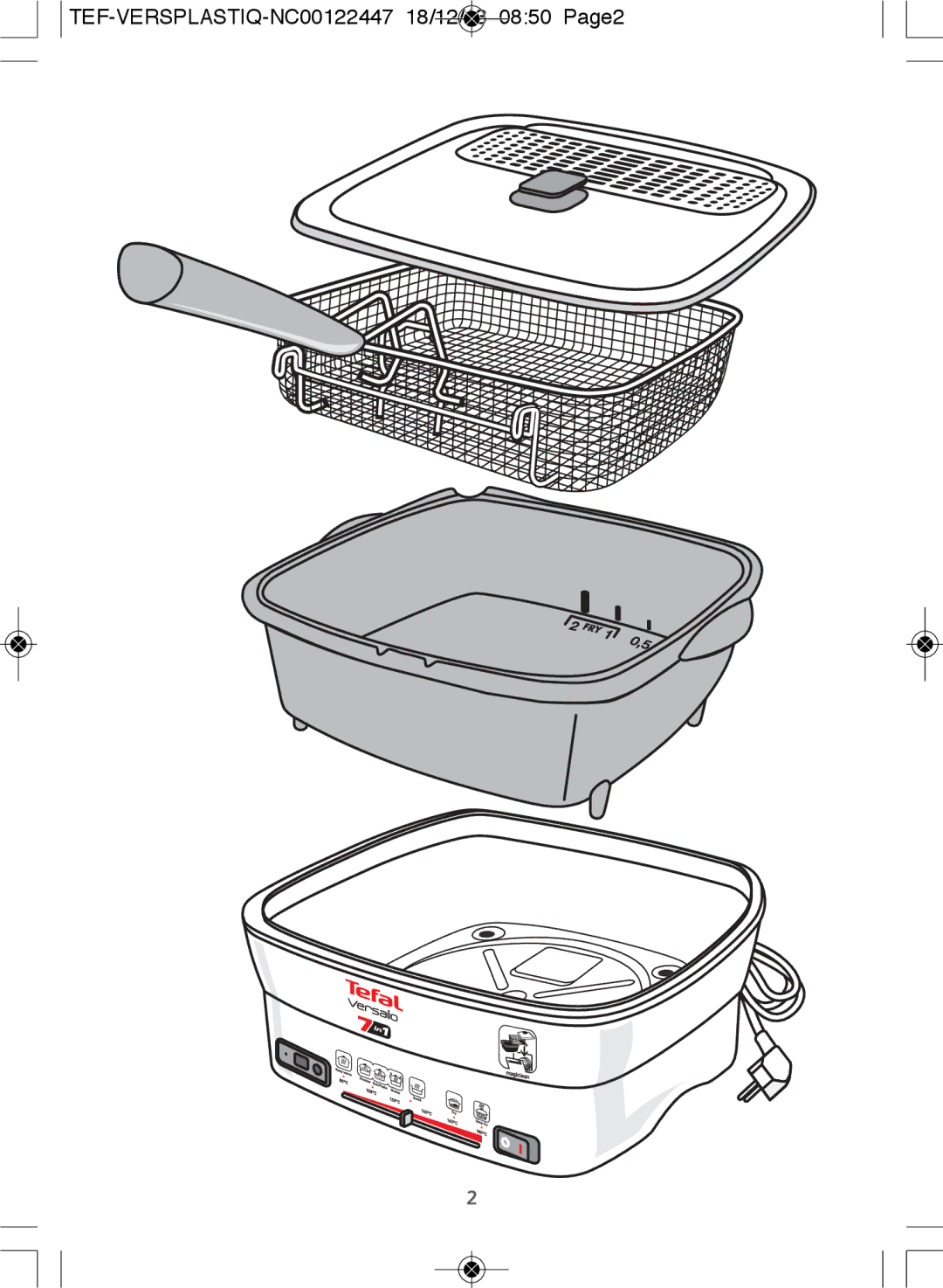 Tefal FR401330, FR401331 manual TEF-VERSPLASTIQ-NC00122447 18/12/13 0850 Page2 