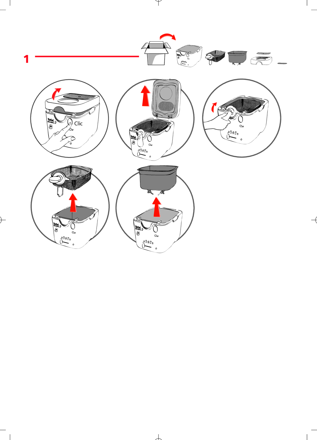 Tefal FR402172, FR402130, FR402170, FR402171, FR402131, FR402132 manual Clic 