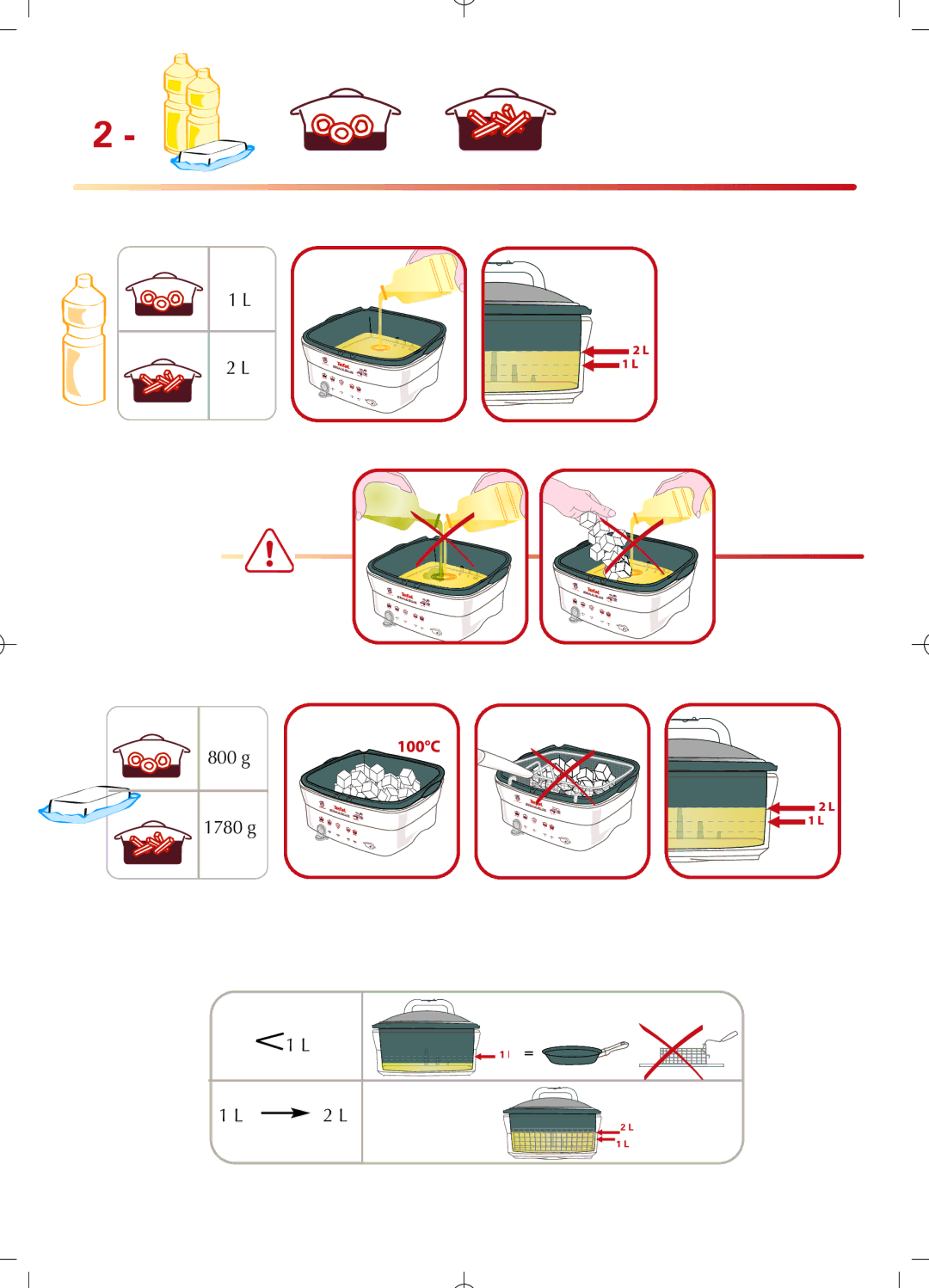 Tefal FR402372, FR402370, FR402330, FR402371, FR402373 manual 800 g 1780 g 