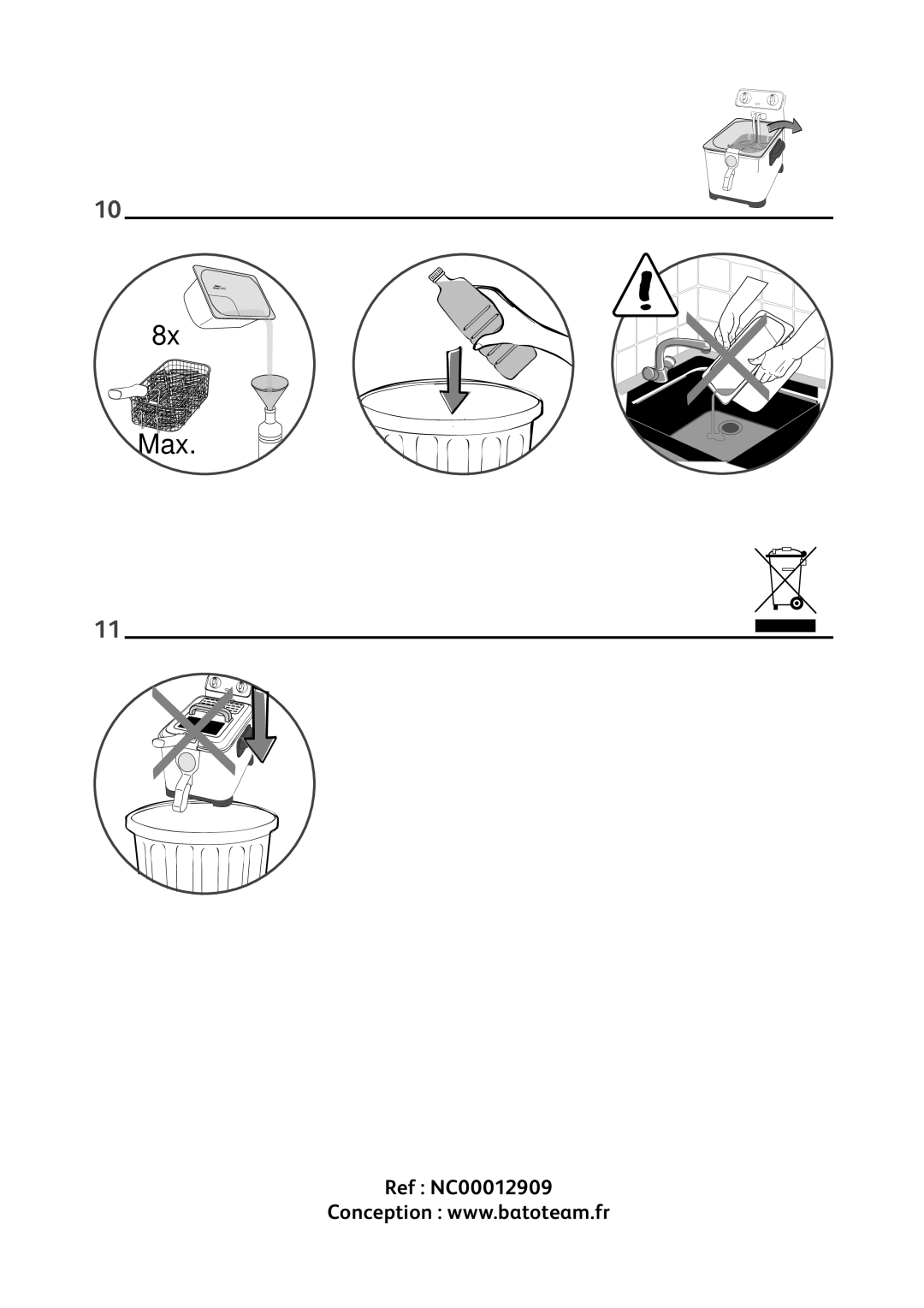 Tefal FR404630, FR404650, FR4046CH, FR404653, FR404652, FR404615 manual Ref NC00012909 