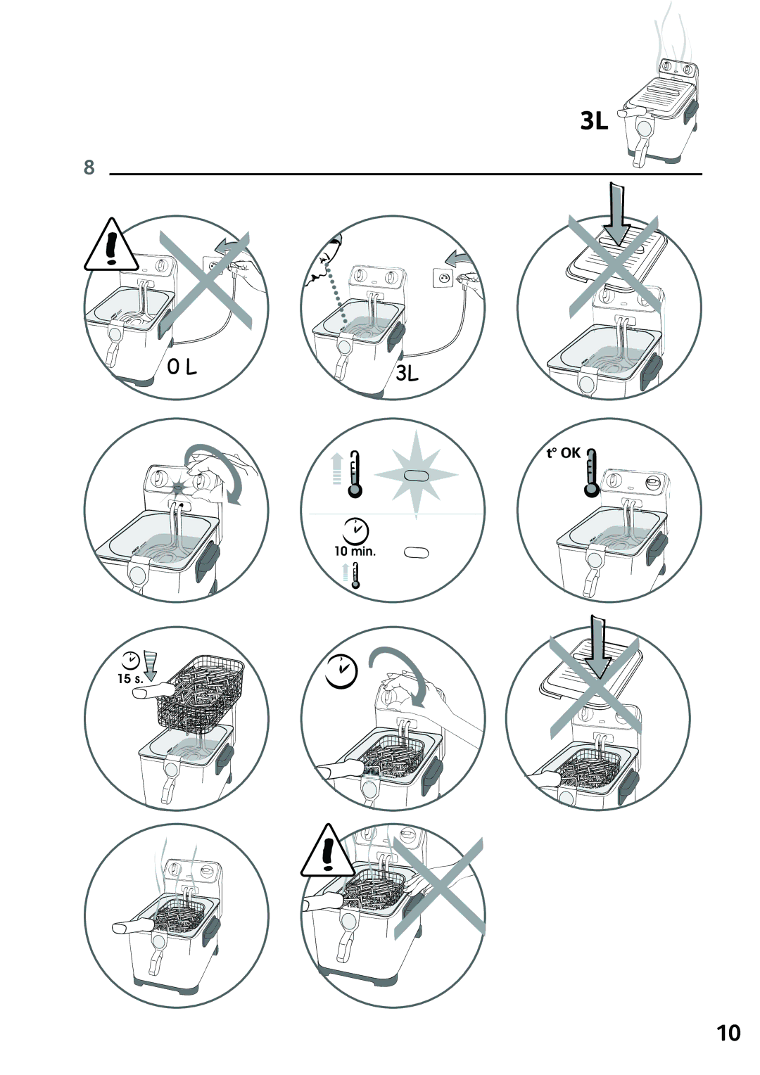 Tefal FR405130 manual 10 MIN 