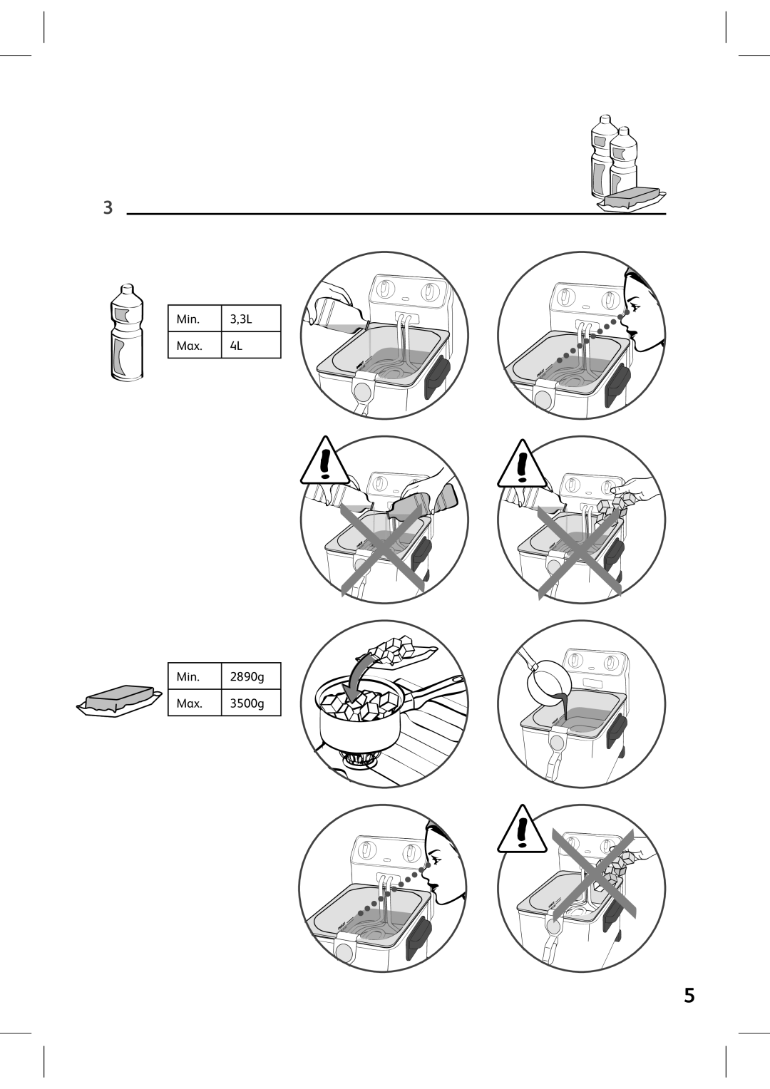 Tefal FR405200 manual Min ,3L Max L Min g Max g 