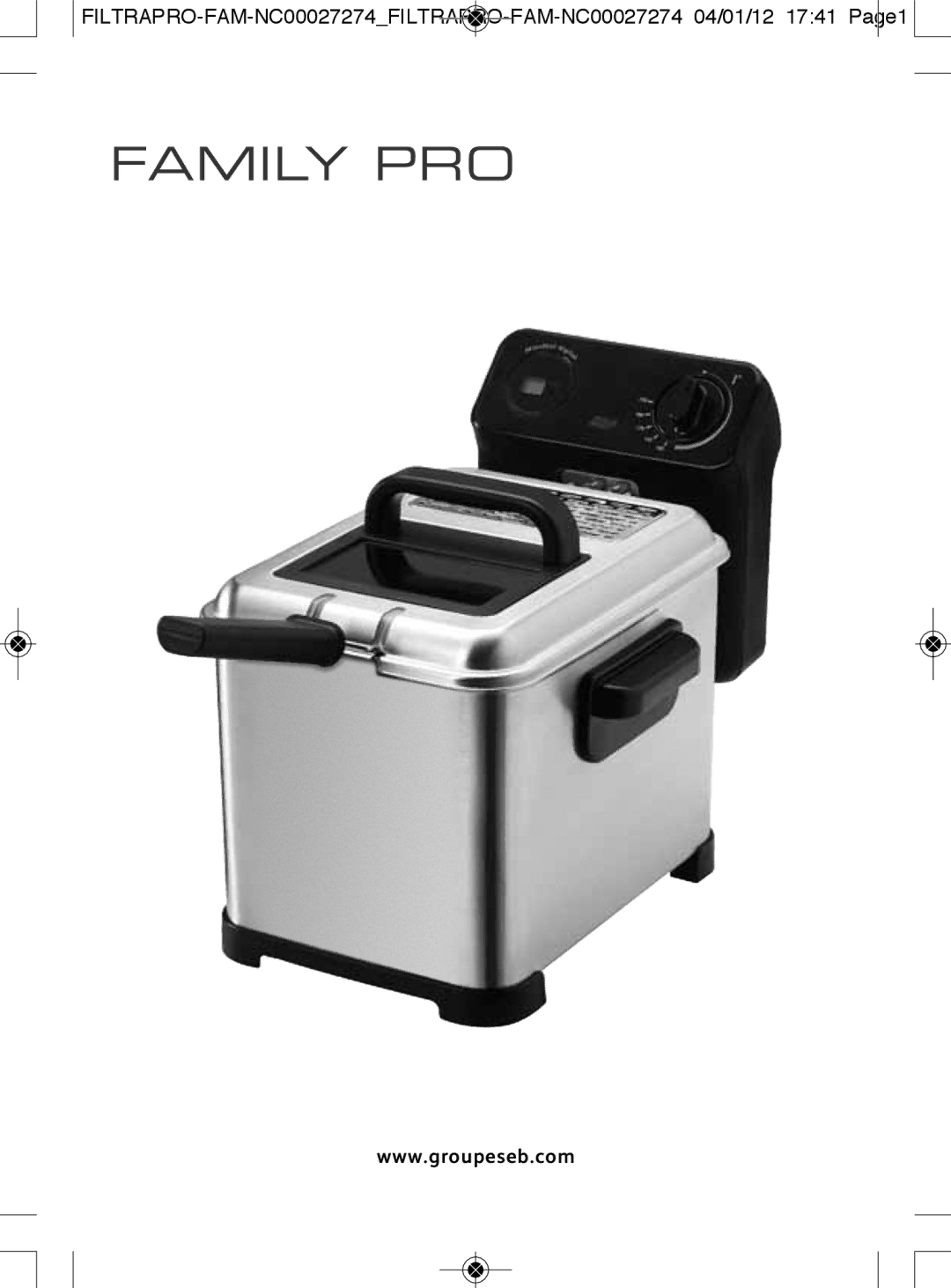 Tefal FR405456 manual Family PRO 