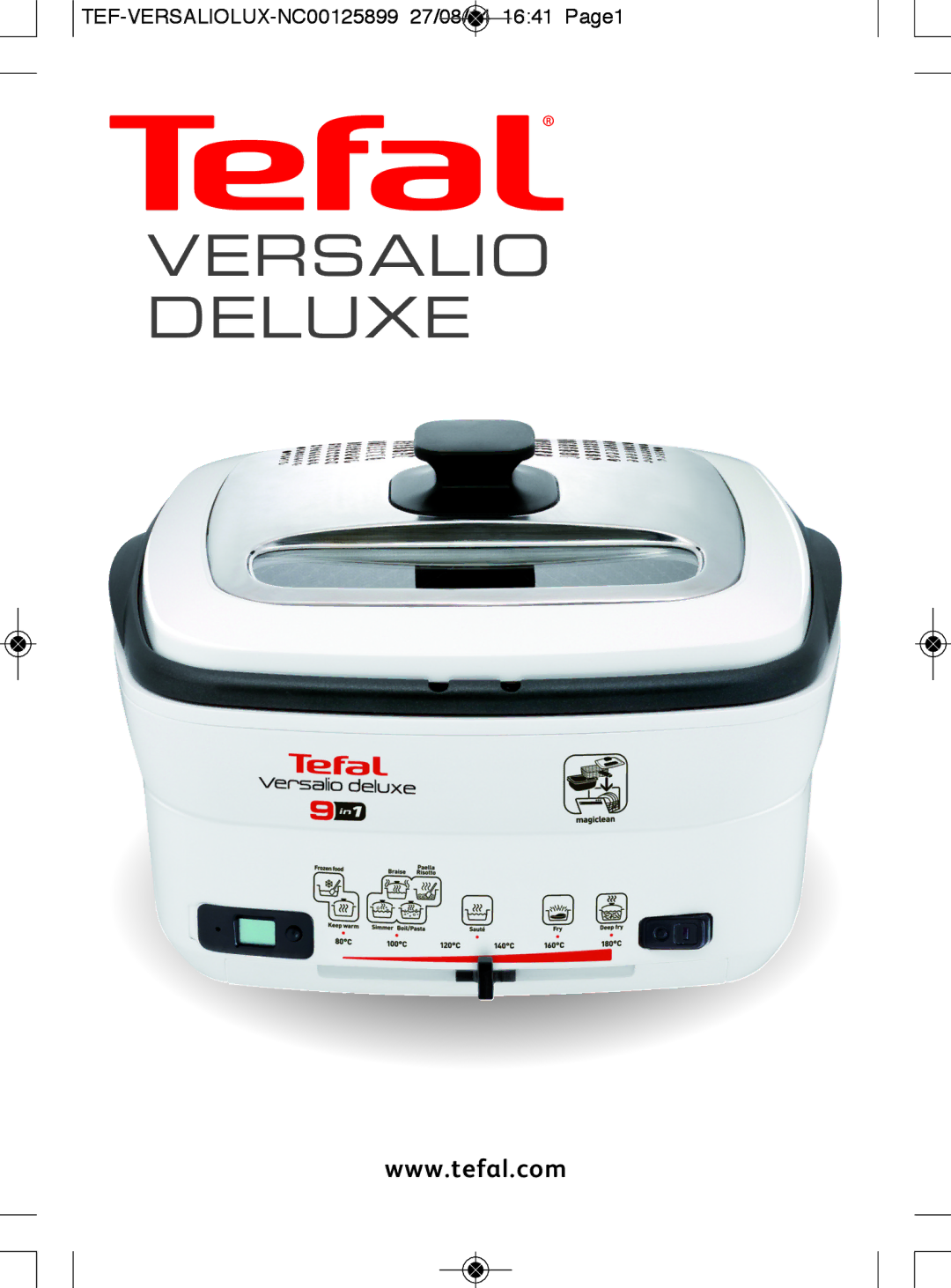 Tefal FR4950CH, FR495027, FR495028, FR495070 manual Versalio Deluxe 