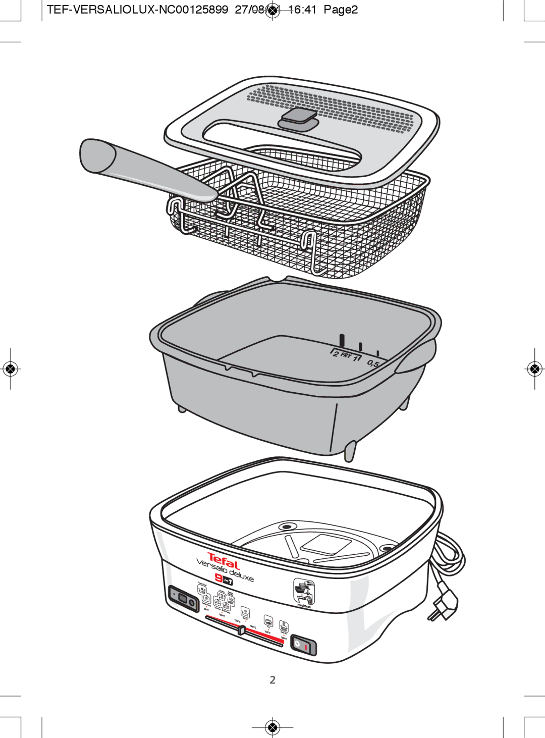 Tefal FR495028, FR495027, FR4950CH, FR495070 manual TEF-VERSALIOLUX-NC00125899 27/08/14 1641 Page2 