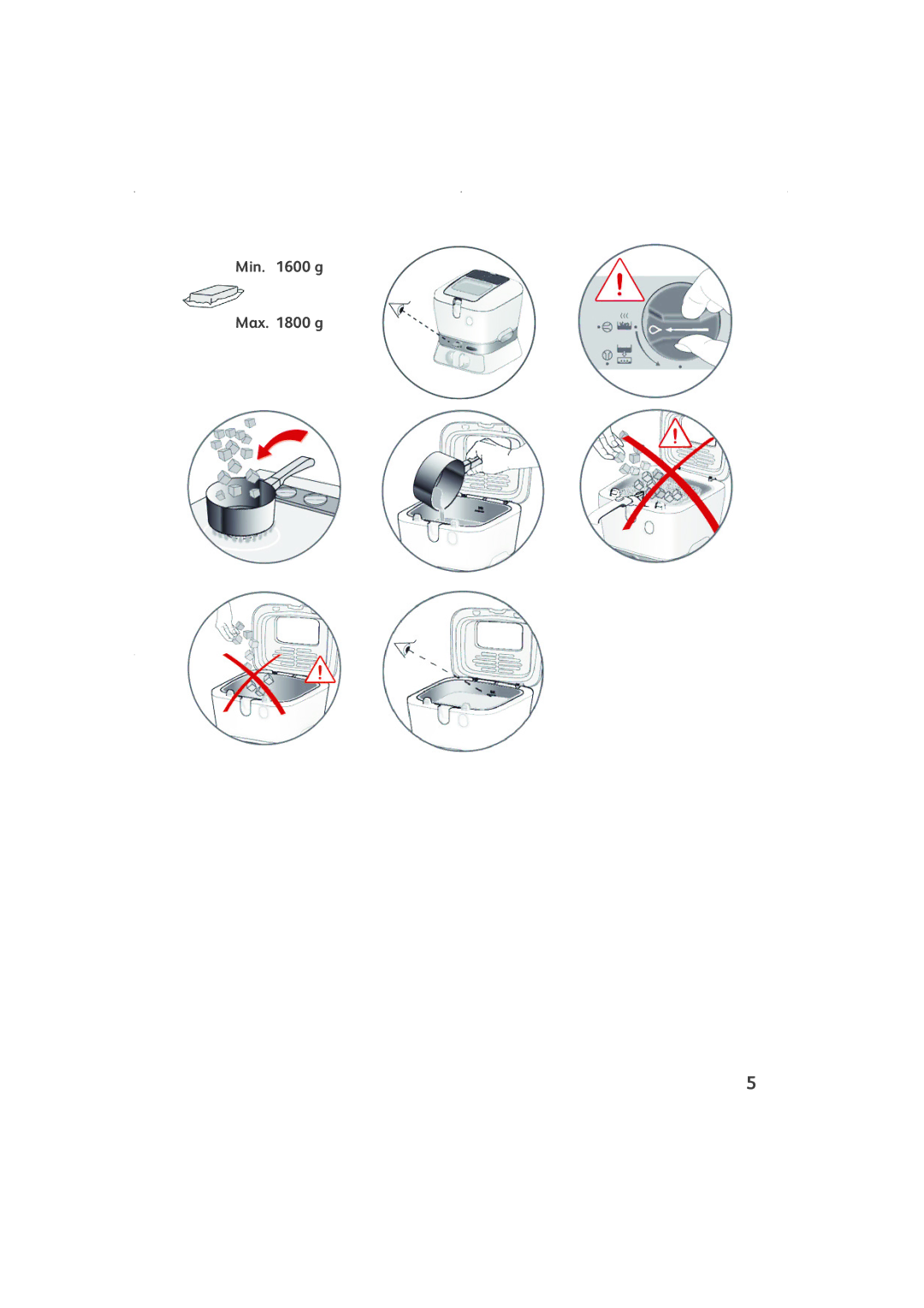 Tefal FR701133, FR701130, FR701131, FR701132 manual Min g Max g 