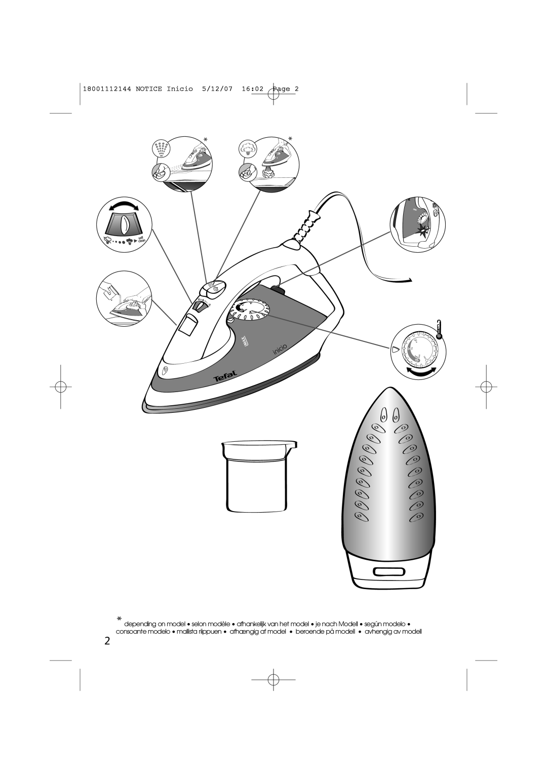 Tefal FV1114E1, FV1114E0 manual NOTICE INICIO 5/12/07 1602 PAGE 