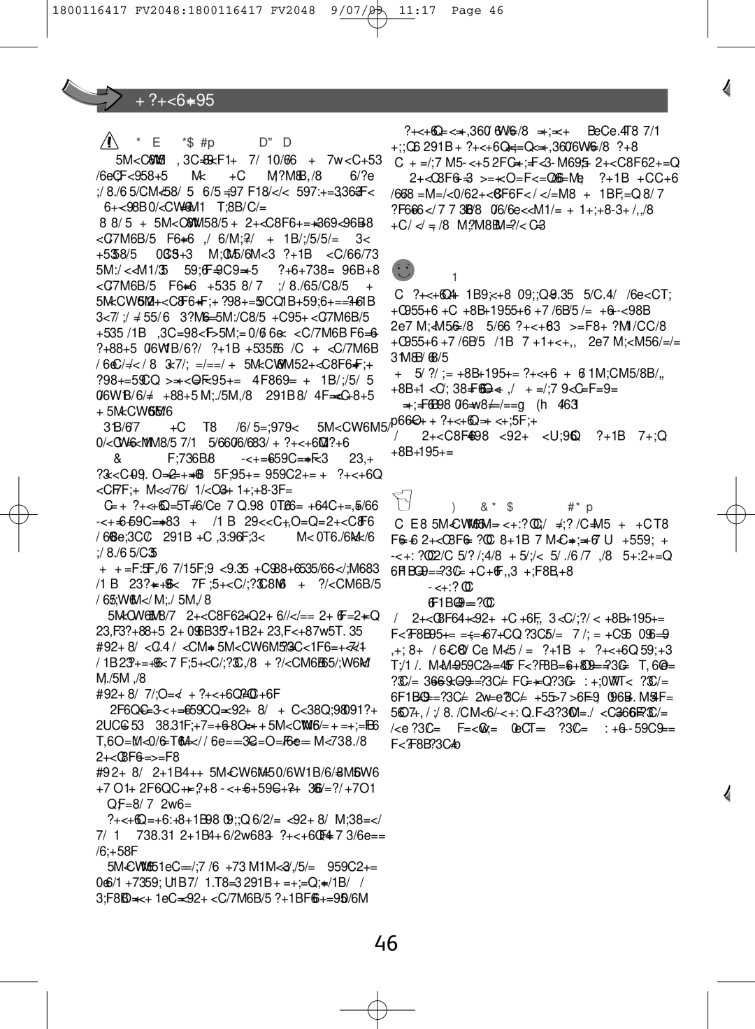 Tefal FV2048E0, FV2048G0 manual Javaslatok, AZ ÖN Biztonsága Érdekében 