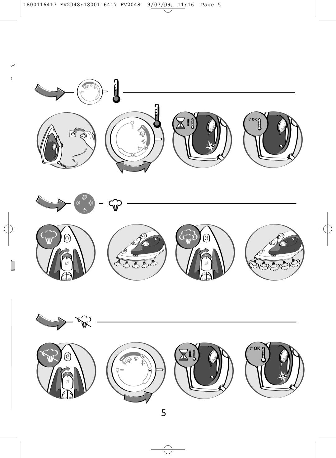 Tefal FV2048G0, FV2048E0 manual 1800116417 FV20481800116417 FV2048 9/07/09 1116 