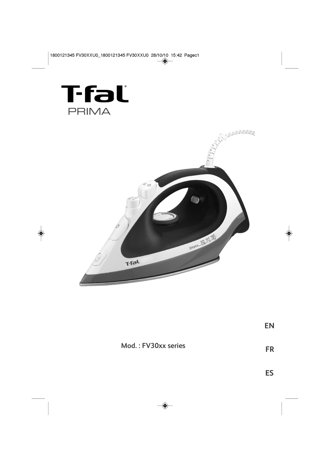 Tefal FV3031G0 manual Prima, Mod. FV30xx series 