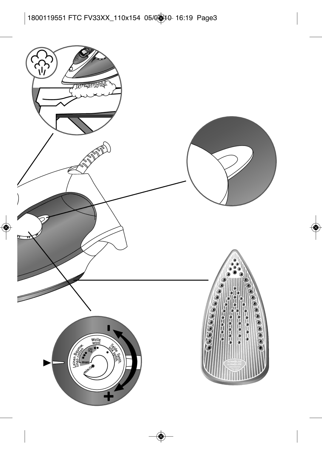 Tefal FV3303C0, FV3303E2, FV3303G0, FV3303E1, FV3303E0 manual FTC FV33XX110X154 05/07/10 1619 PAGE3 