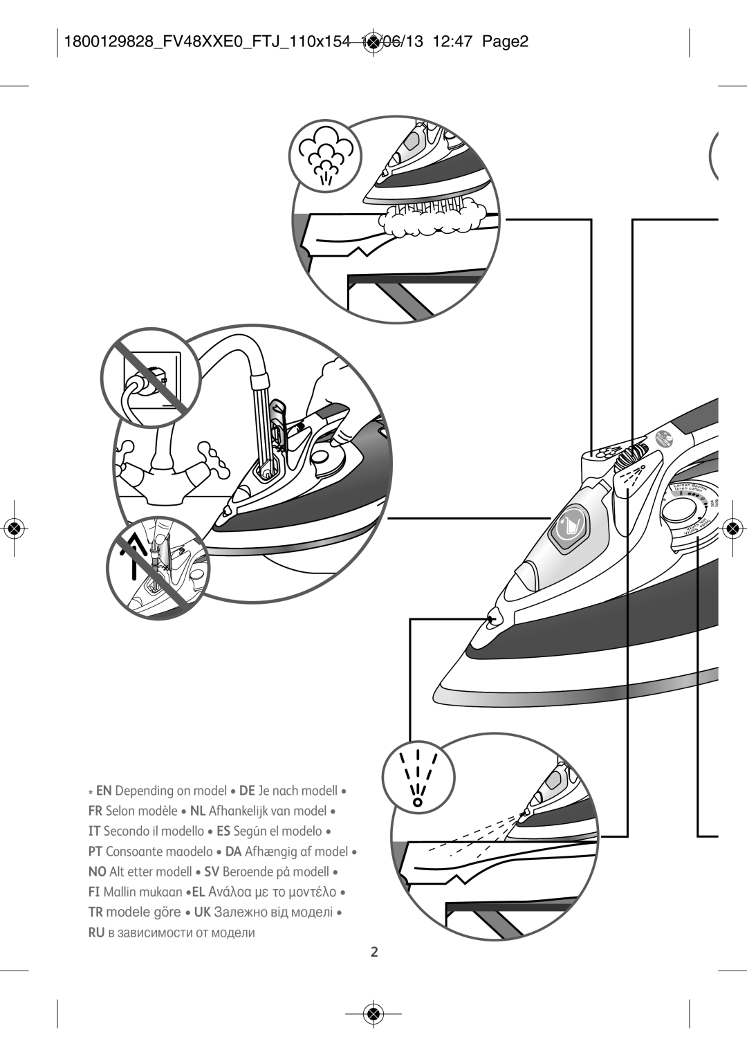 Tefal FV4880D0 manual 1800129828FV48XXE0FTJ110X154 18/06/13 1247 PAGE2 