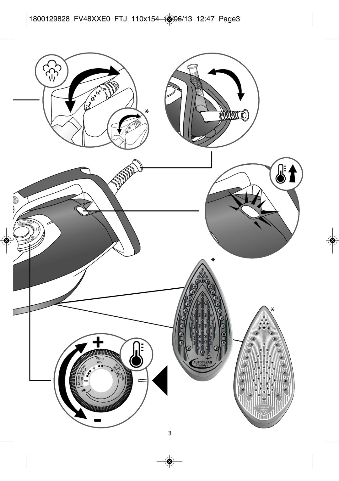 Tefal FV4880D0 manual 1800129828FV48XXE0FTJ110X154 18/06/13 1247 PAGE3 