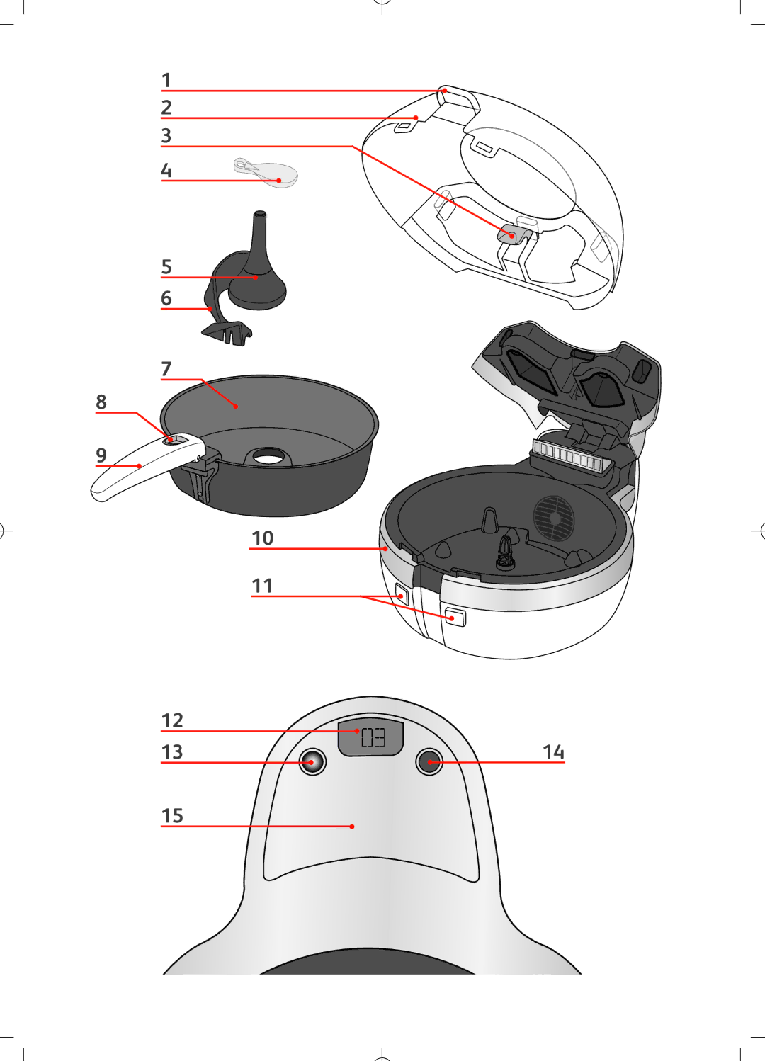 Tefal FZ700057, FZ700041, FZ700051, FZ700053, FZ700055, FZ700054, FZ700071, FZ700072, FZ7000ME, FZ7000PR, FZ7000.PSS, FZ700039 